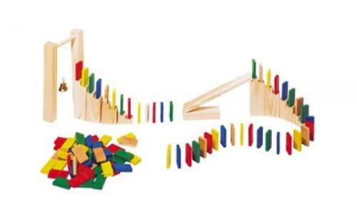 Pure Toys 2041749 - Domino Rally Knowledge Game Set for Kids - Fun Learning & STEM Activities for Family Game Nights