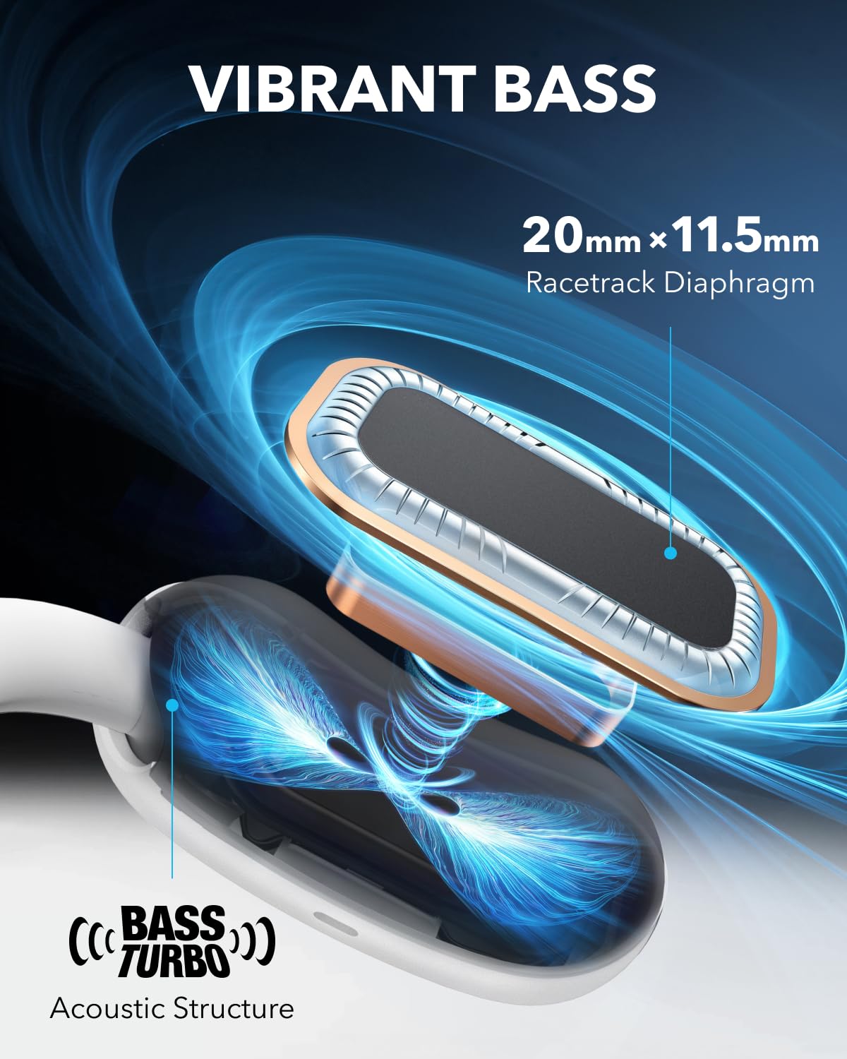 Soundcore AeroFit 2 Open-Ear Wireless Bluetooth Headphones by Anker - 42H Playtime, Hi-Res Audio, Rich Bass, AI Clear Calls, IP55 Waterproof, Adjustable Ear Hooks for Running, Workout, Cycling & Outdoor Sports