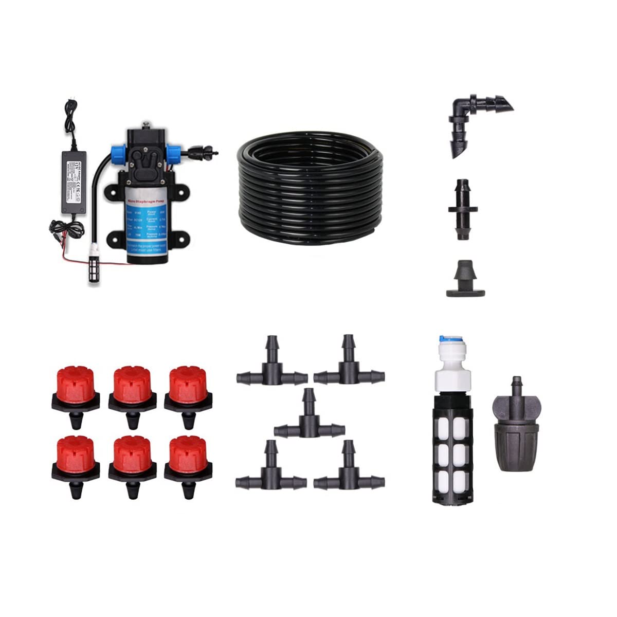 12V DC Submersible Sump 60W Automatic Diaphragm Water Pump for Sump, Spray, Transfer (5-30M Range) - Ideal for Aquariums, Fountains, and Irrigation Systems (Color: E)