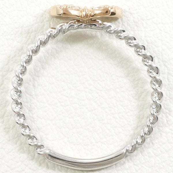 18K White Gold & Pink Gold Diamond Ring for Women - Elegant Engagement, Wedding, Anniversary Jewelry Gift - Perfect for Proposals, Bridal Sets & Special Occasions