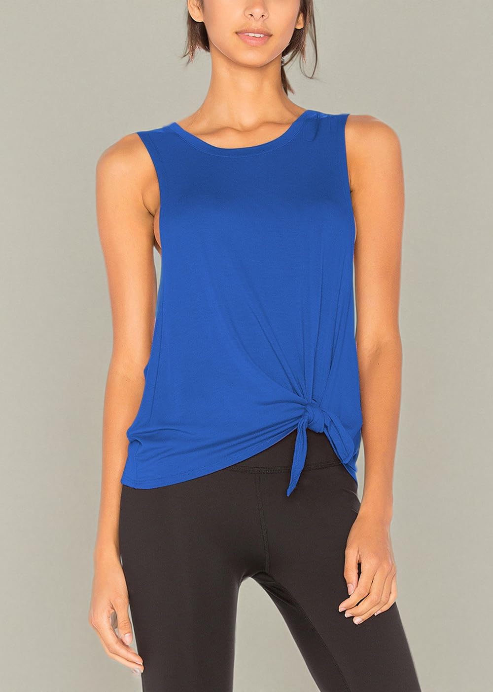 Bestisun Women's Sexy Workout Tank Tops - Yoga & Gym Crop Shirts with Tie Knot Design for Women - Perfect for Yoga, Gym, Running & Summer Outdoor Activities