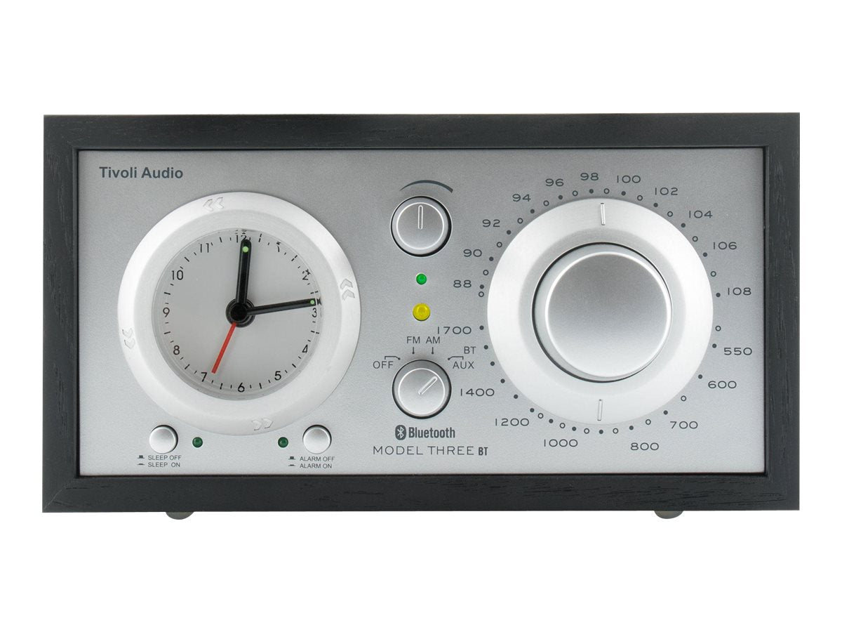 Tivoli Audio Henry Kloss Model Three BT - Premium Bluetooth Tabletop Radio with Classic Design & Rich Sound | Perfect for Home, Office, and Bedroom Listening
