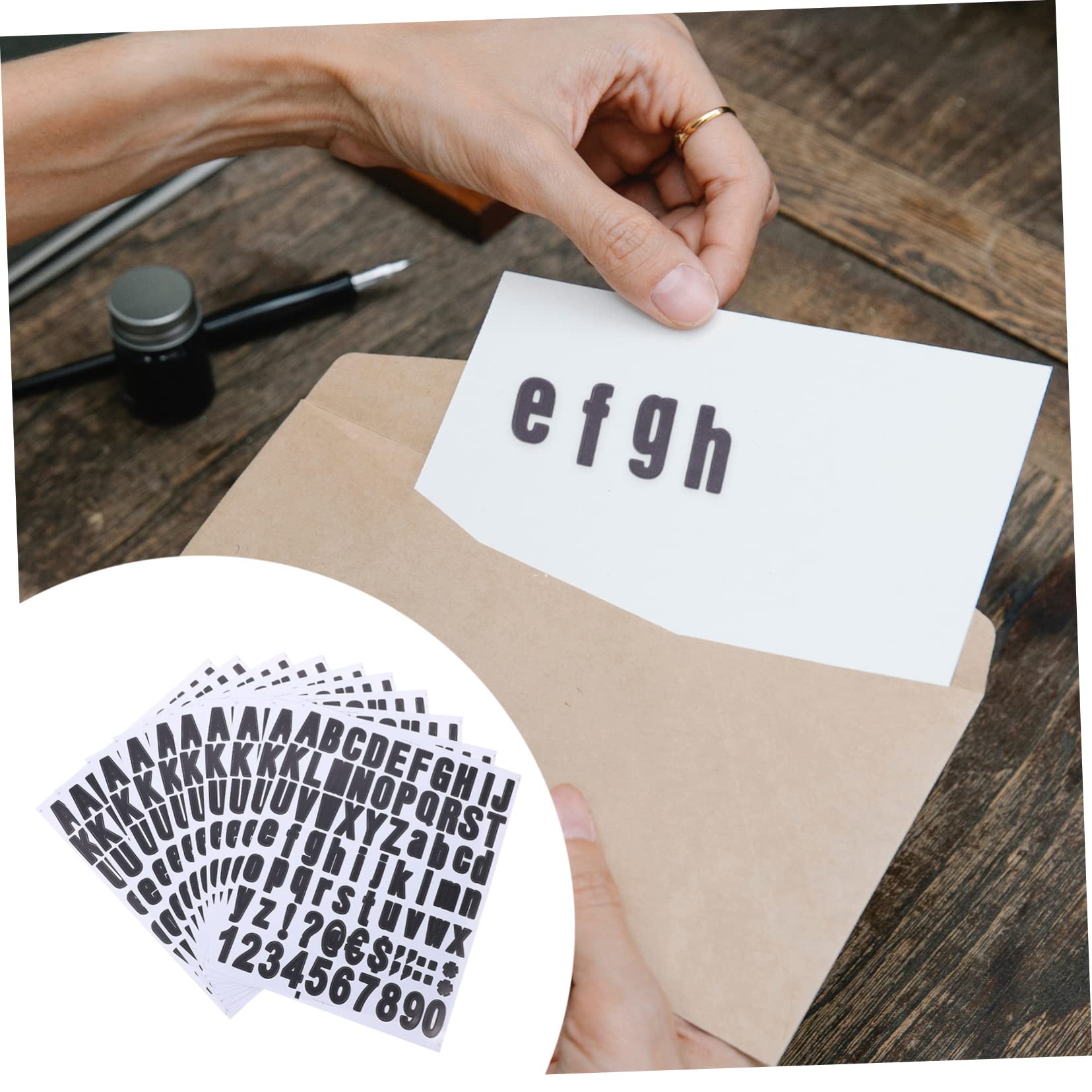 UKCOCO 10 Sheets Alphabet & Number Stickers - Waterproof Vinyl Letter Stickers for Scrapbooking, DIY Crafts, Kitchen Labeling, Water Bottles & Phone Cases | Perfect for Journaling, Home Organization & Personalized Gifts