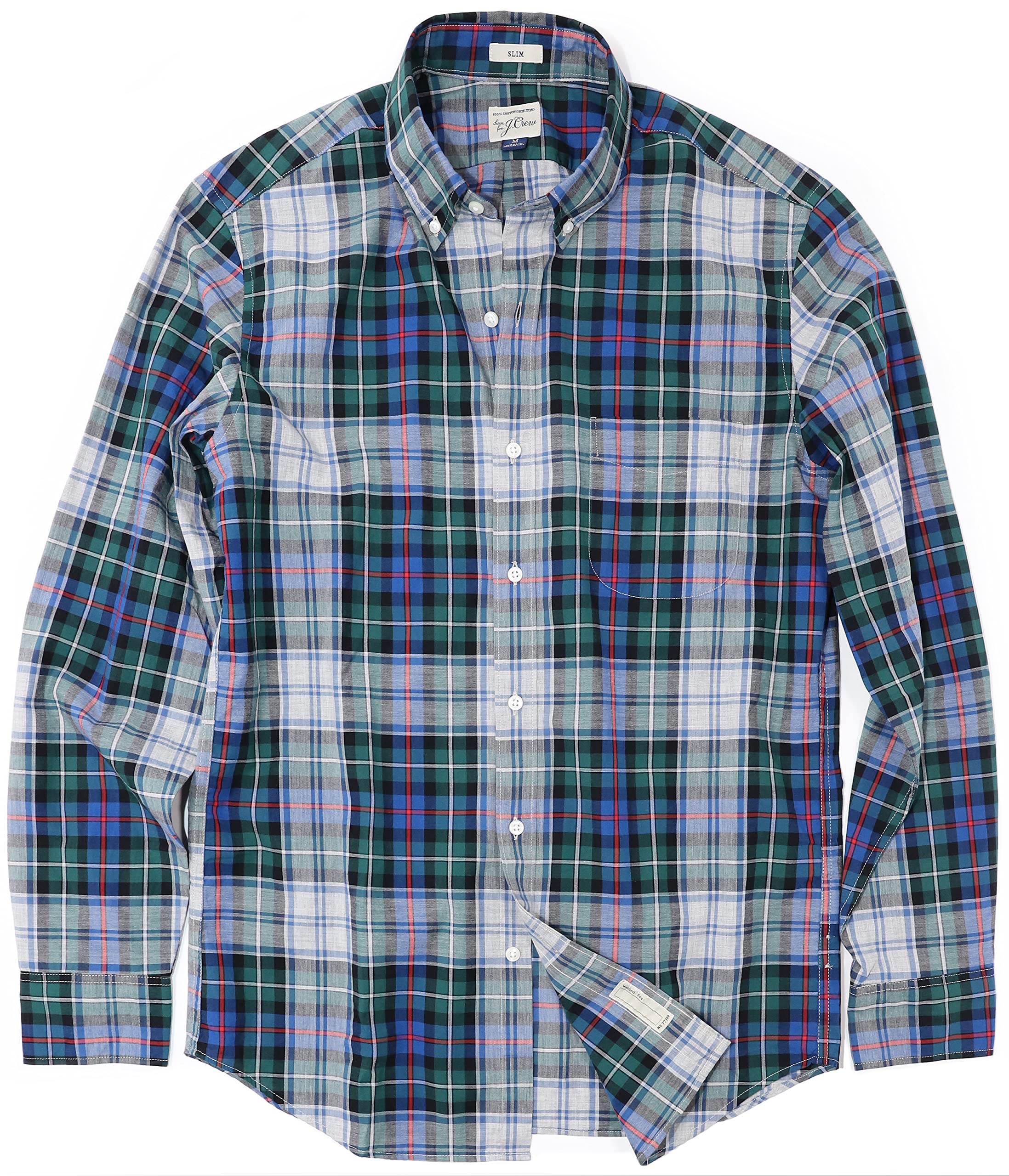 J.Crew Men's Slim Fit Cotton Stretch Secret Wash Shirt - Comfortable Casual & Office Wear for Everyday Style