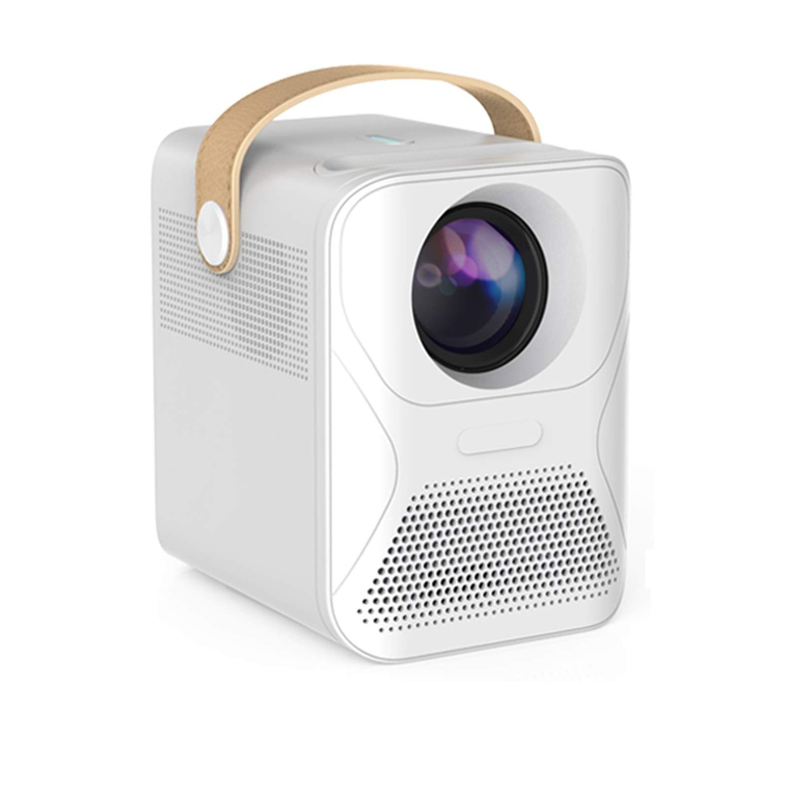 1080P HD LED Mini Projector - Portable Home Theater Projector with 4K Support, WiFi & Mobile Gaming | Perfect for Movie Nights, Presentations & Outdoor Camping (White)