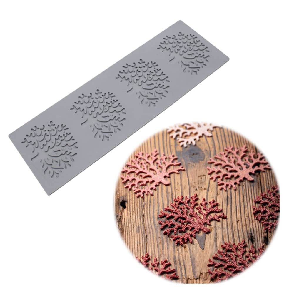 3D Silicone Tree Chocolate Molds - Coral Branch Leaves Candy Mold for Fondant, Polymer Clay & Cupcake Decorations | Perfect for DIY Baking, Cake Decorating & Candy Making at Home