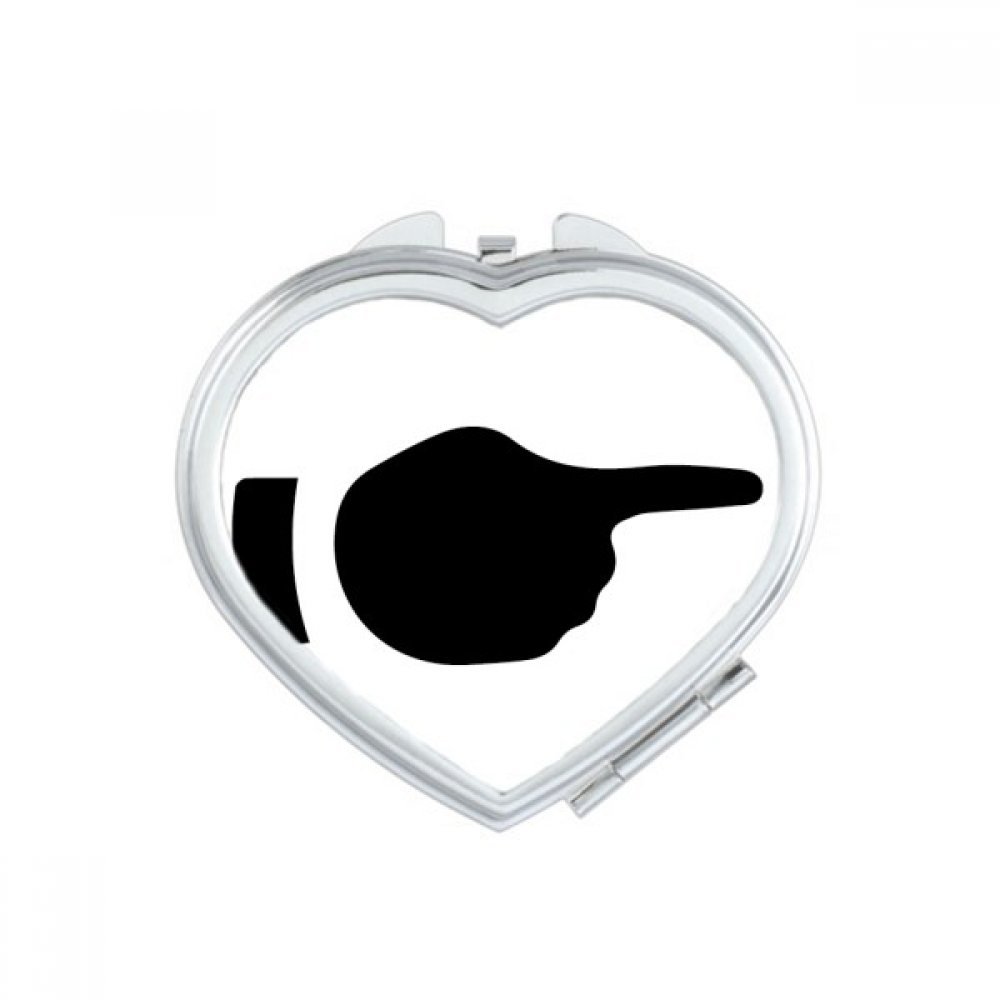 Bestchong Heart-Shaped Handheld Mirror with Gesture Outline Pattern - Portable Travel & Pocket Makeup Mirror with Magnification - Perfect for Home, Travel, and On-the-Go Touchups