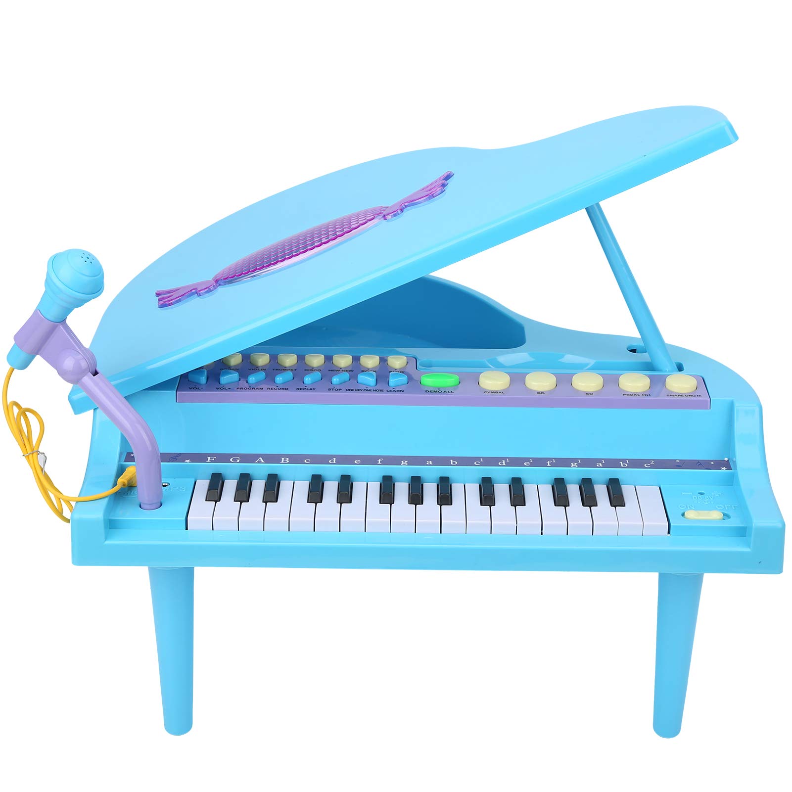 32-Key Portable Toddler Piano Keyboard Toy - Electric Musical Instrument with Microphone | Educational Learning Toy for Kids, Toddlers & Beginners (Blue) - Perfect for Home Play, Early Childhood Music Education & Birthday Gifts