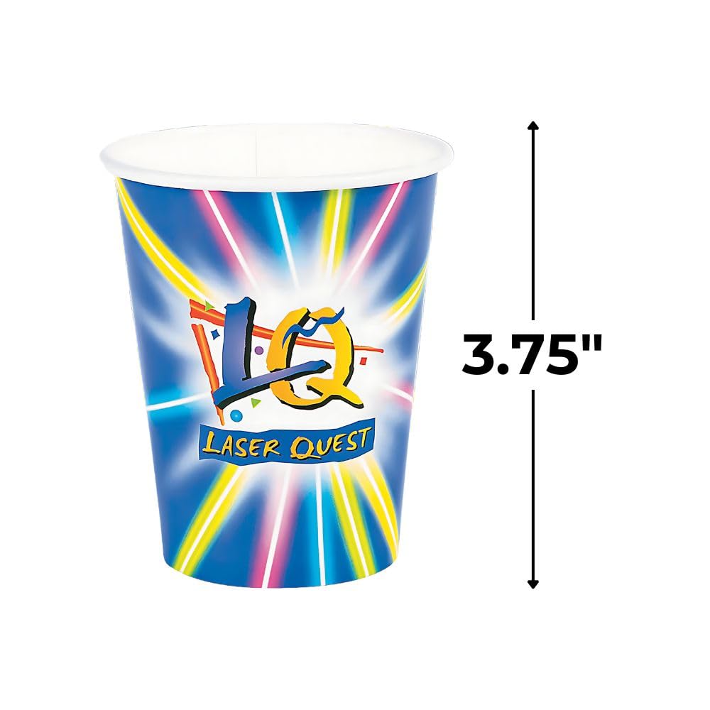 Fun Express Bulk Laser Tag Party Paper Cups - 250 Count Disposable Cups for Birthday Parties, Game Nights & Events - Perfect for Kids, Teens & Adults