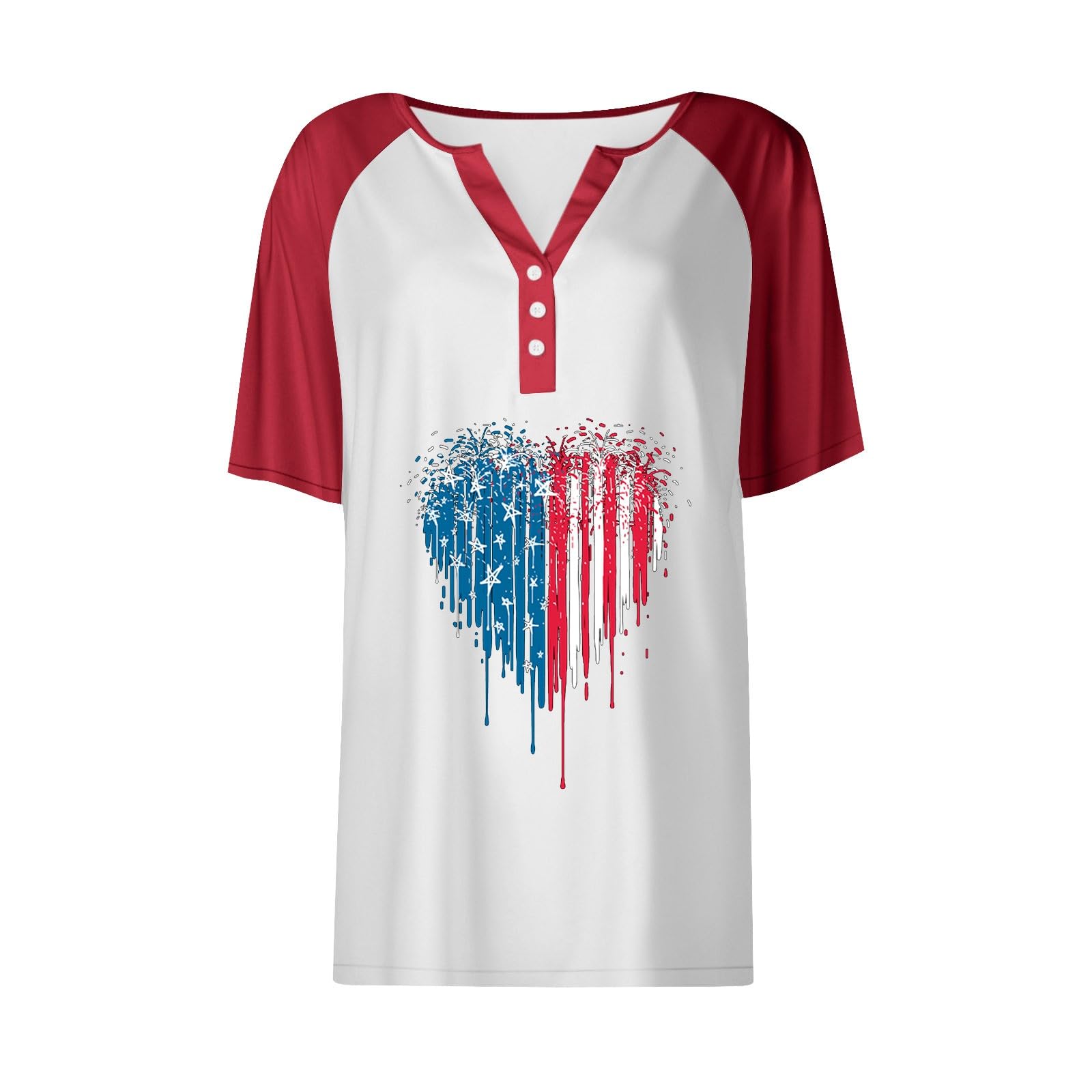 Women's Summer Tops - 3/4 Sleeve Cute Printed Graphic Tees & Casual Blouses | Plus Size Pullover Shirts for Everyday Wear, Office & Outings