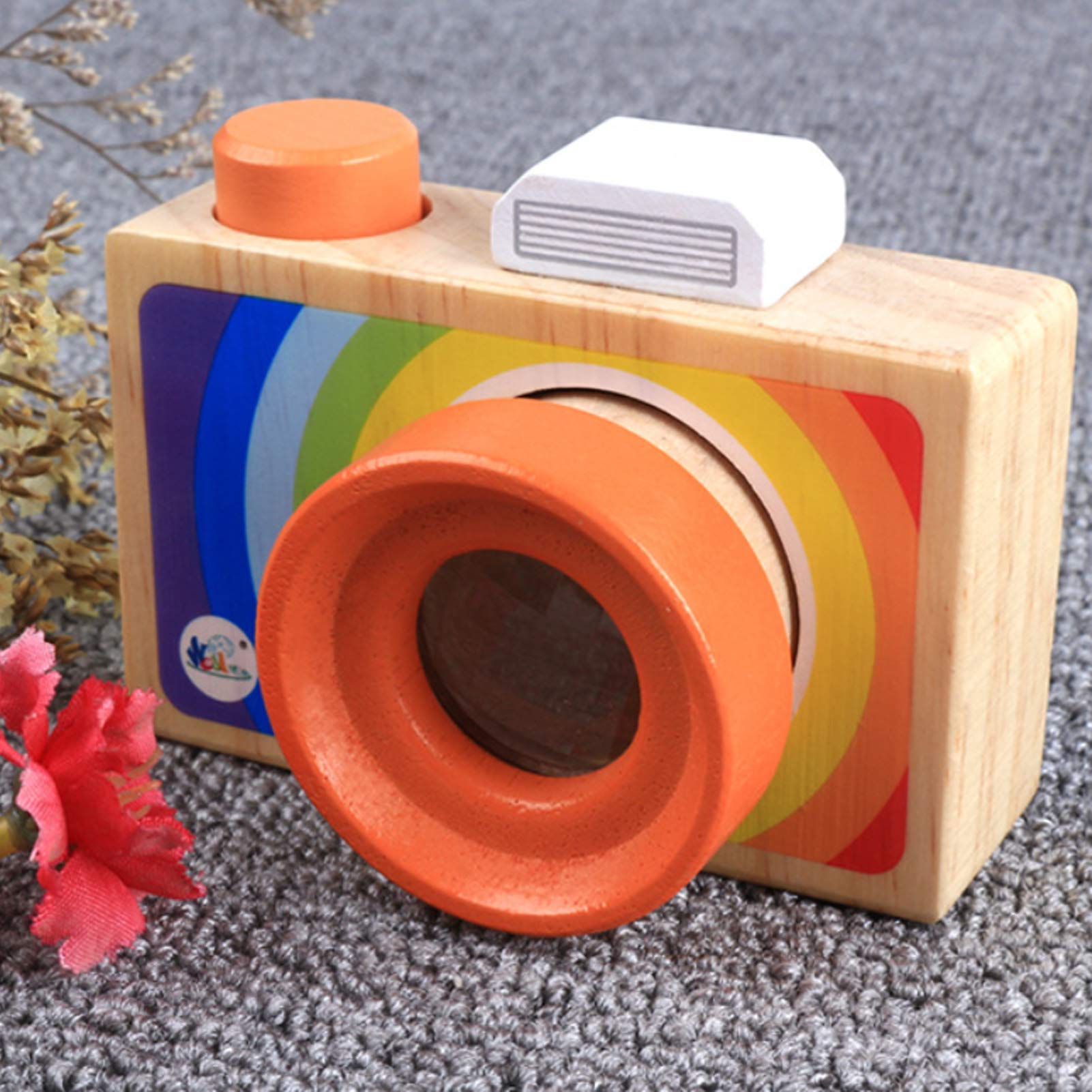 Magical Wooden Camera Kaleidoscope Toy - Multi-Prism Educational Kaleidoscope for Kids, Classic Wooden Toy & Best Birthday Gift for Boys & Girls - Perfect for Sensory Play, STEM Learning & Creative Exploration
