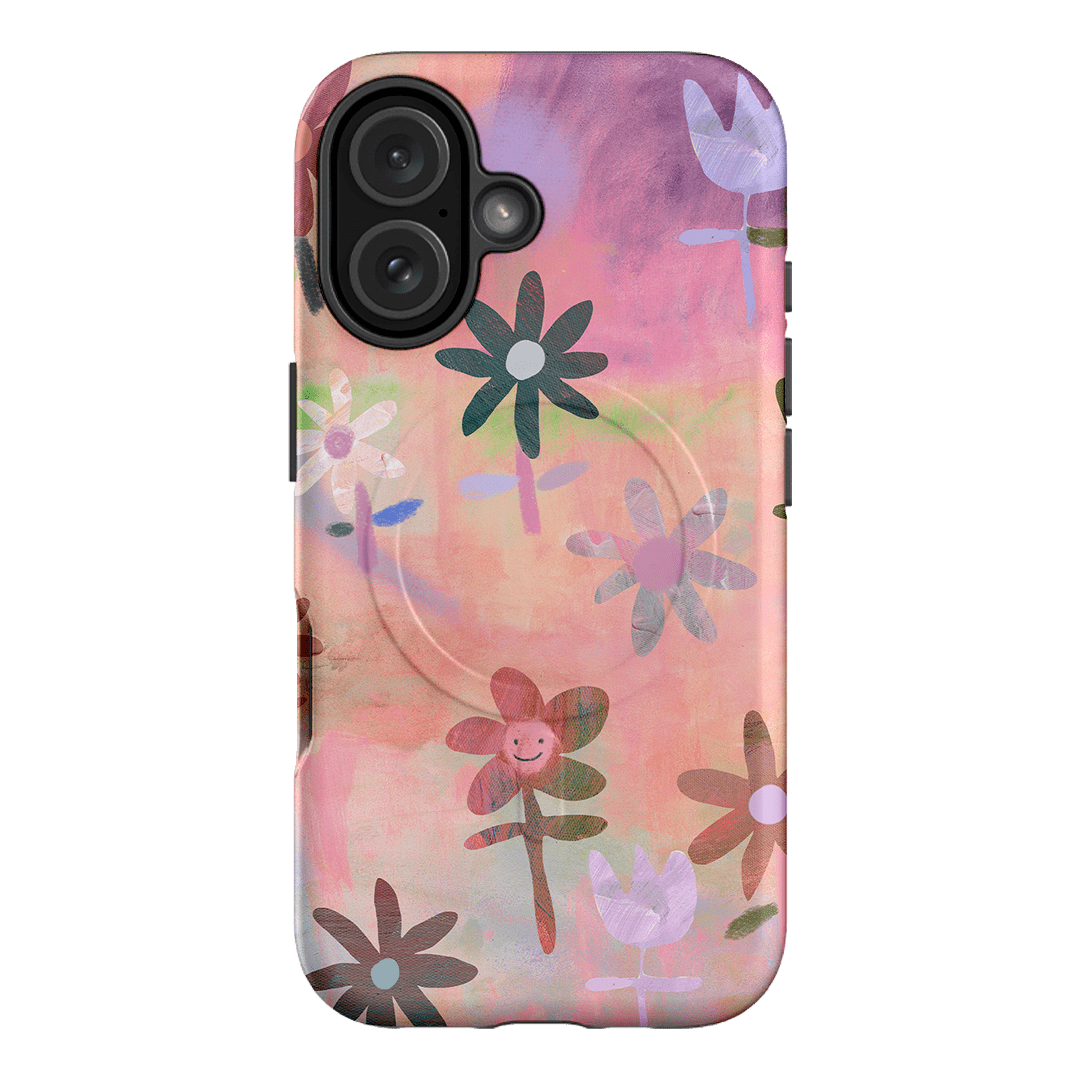 Premium Lazy Daisy Floral Phone Case - Shockproof & Slim Design for iPhone 15/14/13/12/Pro/Max - Perfect for Everyday Use, Travel & Outdoor Activities