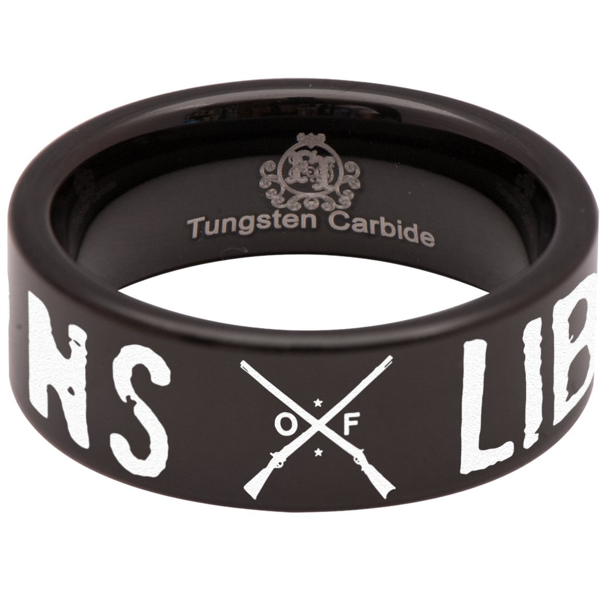 Tungsten Carbide Sons of Liberty Ring - 8mm Wedding Band for Men & Women - Anniversary Gift, Engraved Patriotic Jewelry - Perfect for Weddings, Engagements & Military Appreciation