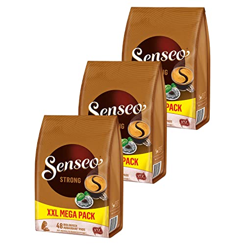 Senseo Dark Roast Coffee Pods - Strong & Bold Flavor, 144 Count (3 Packs x 48) for Single Serve Coffee Makers - Perfect for Home, Office or Morning Brew