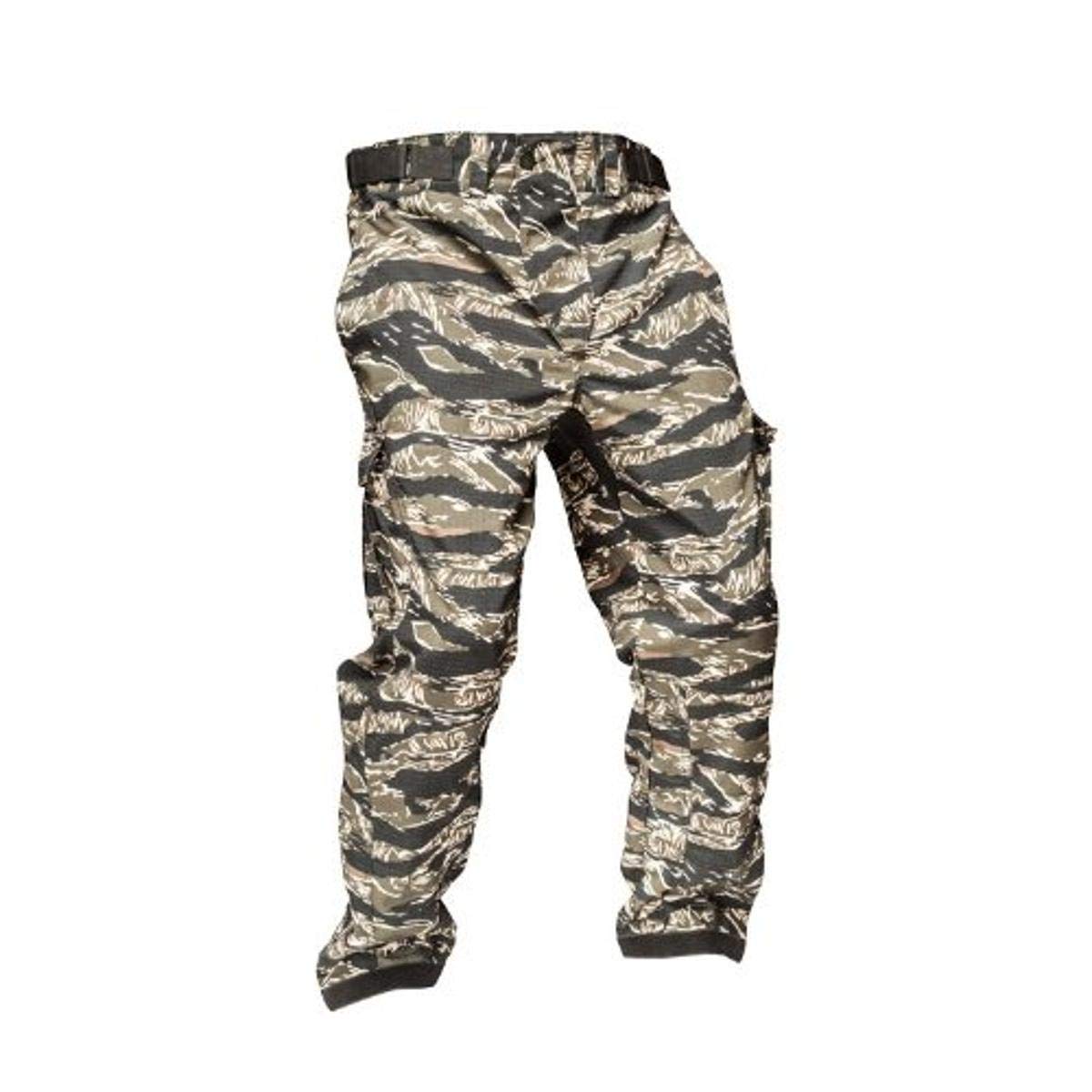 V-Tac Echo Tiger Stripe Camo Pants - Tactical Military Cargo Pants for Outdoor Hunting, Airsoft & Hiking | Durable & Comfortable Combat Pants for Men