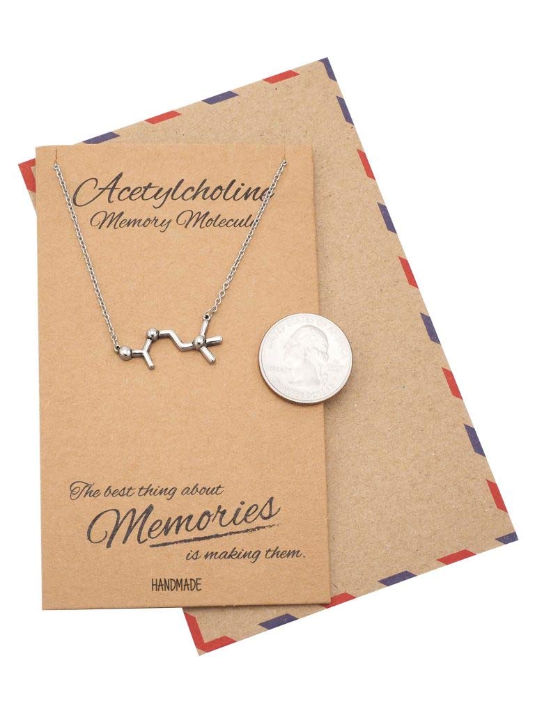 Handmade DNA Necklace - Unique Chemistry Jewelry Gift for Women, 16-18 Inch Adjustable Chain, Perfect for Birthdays, Anniversaries & Science Lovers | Wear to Labs, Dates or Special Occasions