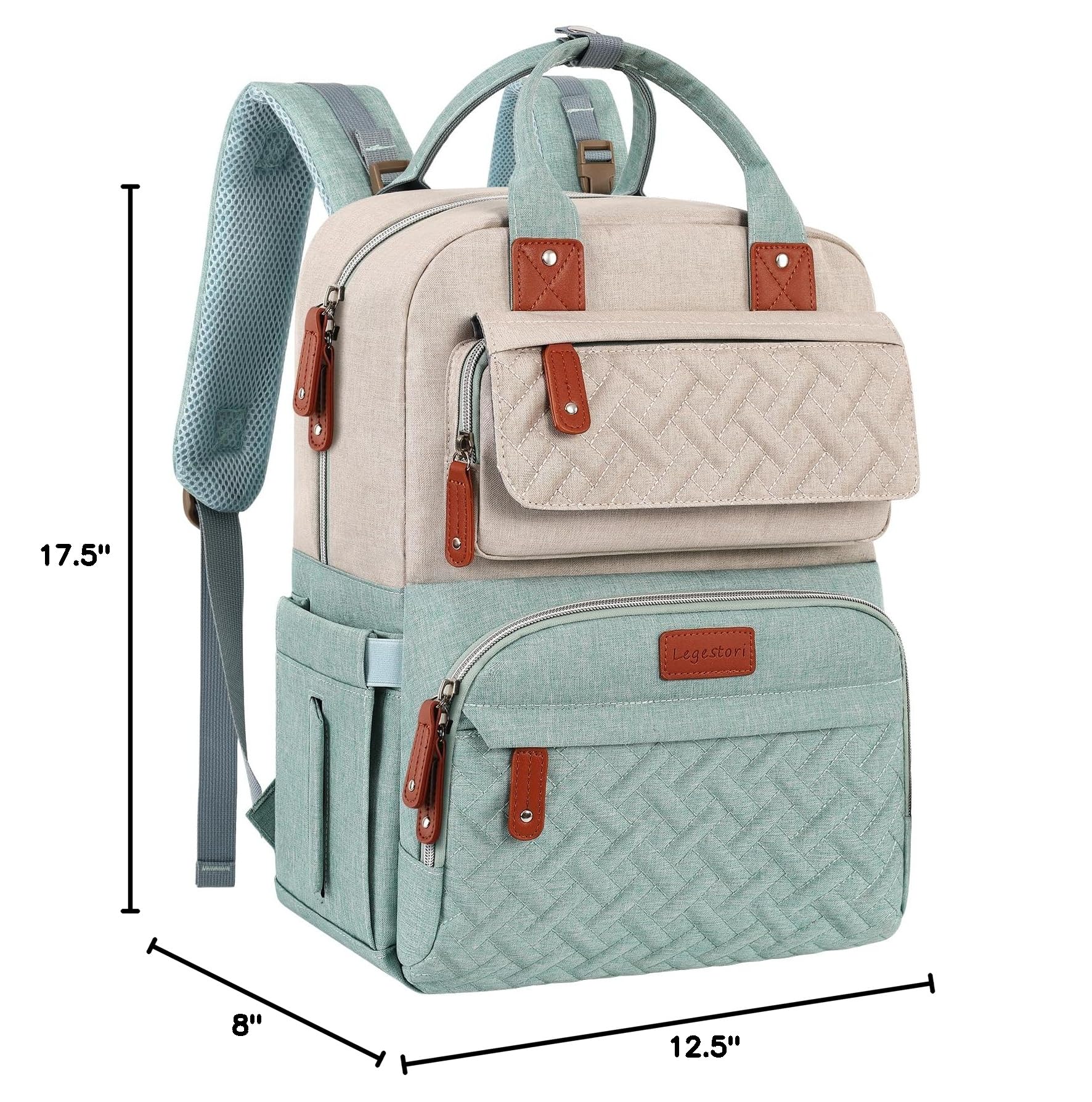 **Waterproof Diaper Backpack for Moms & Dads - Large Baby Travel Bag with Insulated Bottle Pockets & Stroller Straps - Perfect for Daycare, Travel, and On-the-Go Parents**