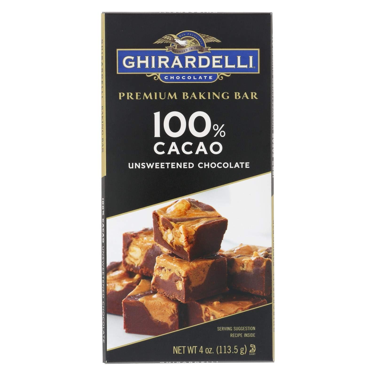 100% Pure Unsweetened Cacao Chocolate Baking Bars - Case of 12 (12 Pack) - Perfect for Baking, Cooking, and Healthy Dessert Recipes
