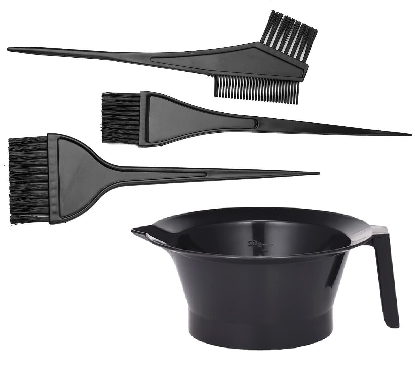 DHANABAPA Professional Hair Dye Brush & Mixing Bowl Kit - Salon-Grade Hair Coloring Tools for Home, Spa & Salon Use - Perfect for DIY Hair Treatment, Highlights & Root Touch-Ups (Black)