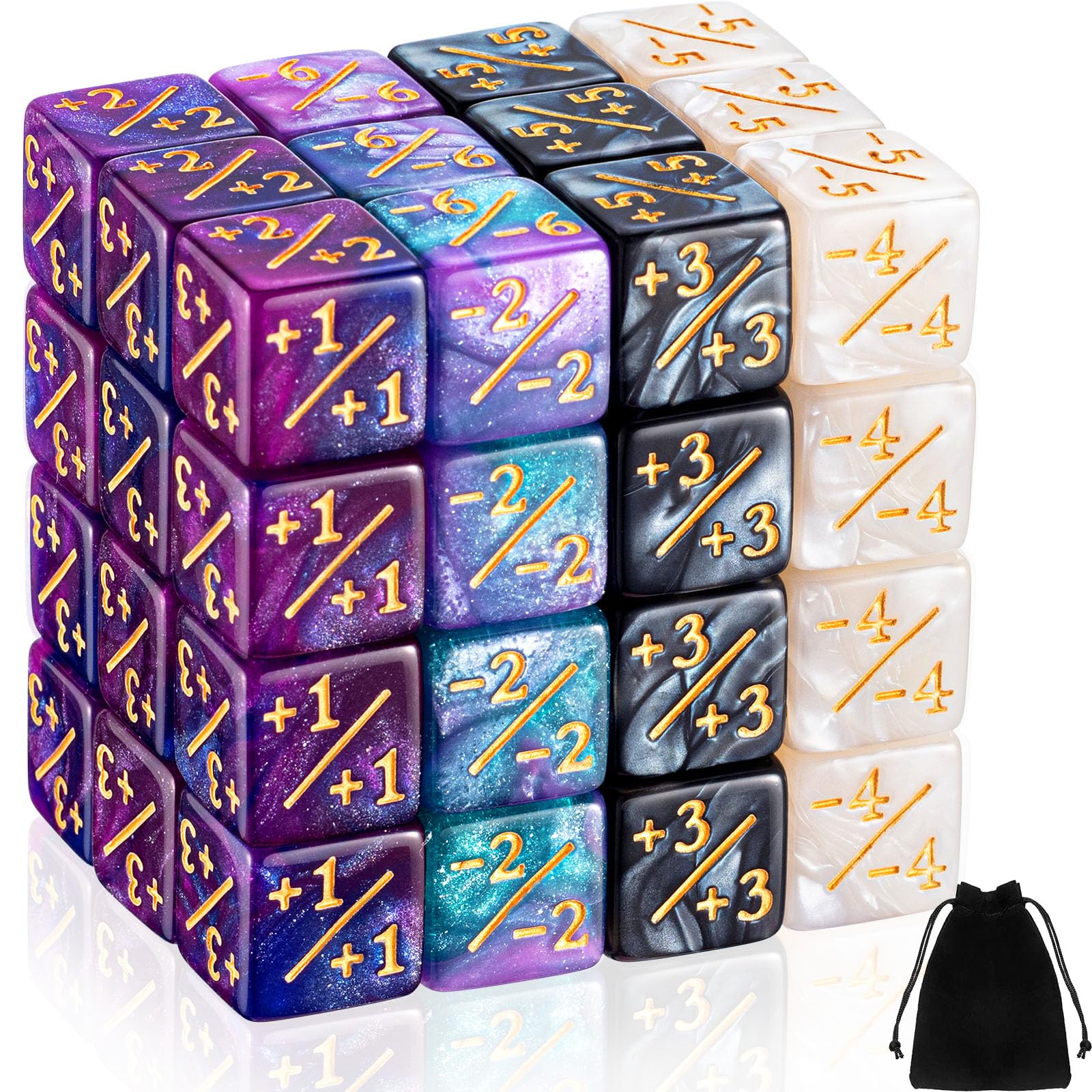 Sumind 24-Piece MTG Dice Set - Magic The Gathering Life Counters, D6 Tokens & Loyalty Counters for CCG Card Games | Perfect Gaming Accessory Gift for MTG Players & Collectors | Use for Tournaments, Casual Play & Strategy Sessions