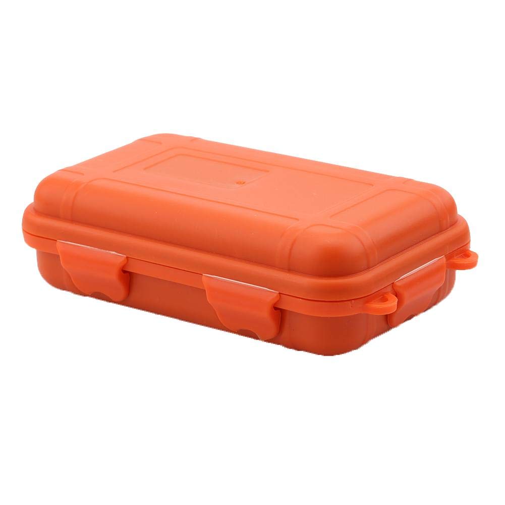 Waterproof Shockproof Plastic Storage Box - Outdoor Survival Gear, Universal Sealed Container with Foam Insert (Orange, Small Size) - Perfect for Camping, Hiking, Emergency Kits & Tool Organization