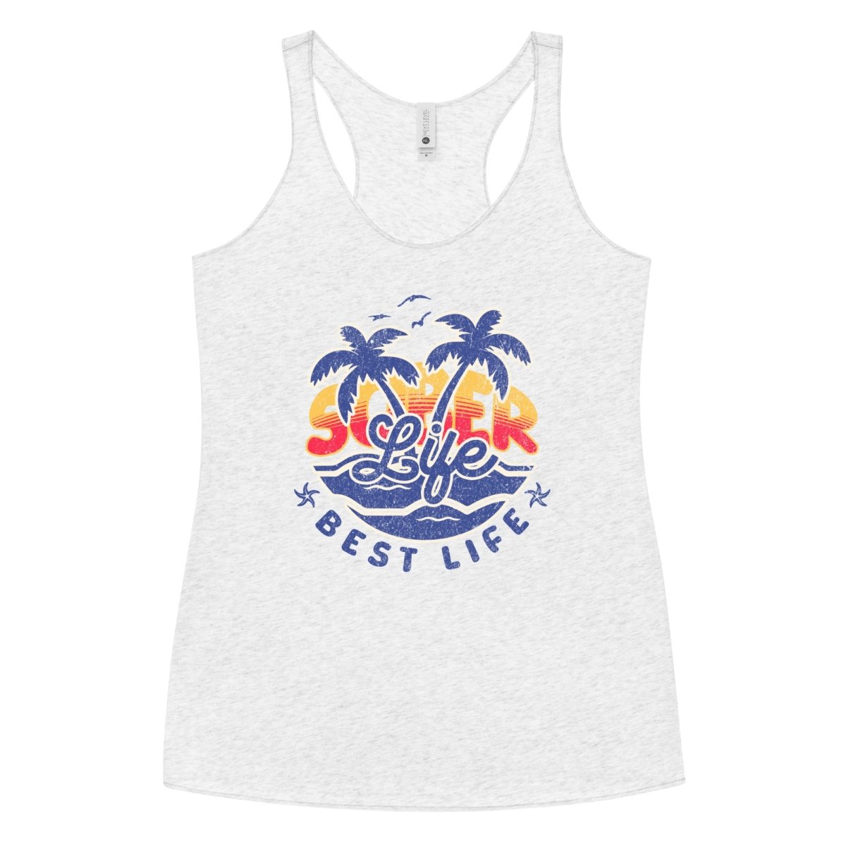Sober Life Best Life Classic Racerback Tank - Comfortable Workout Top for Women, Gym & Yoga Essential - Perfect for Fitness, Running & Casual Wear