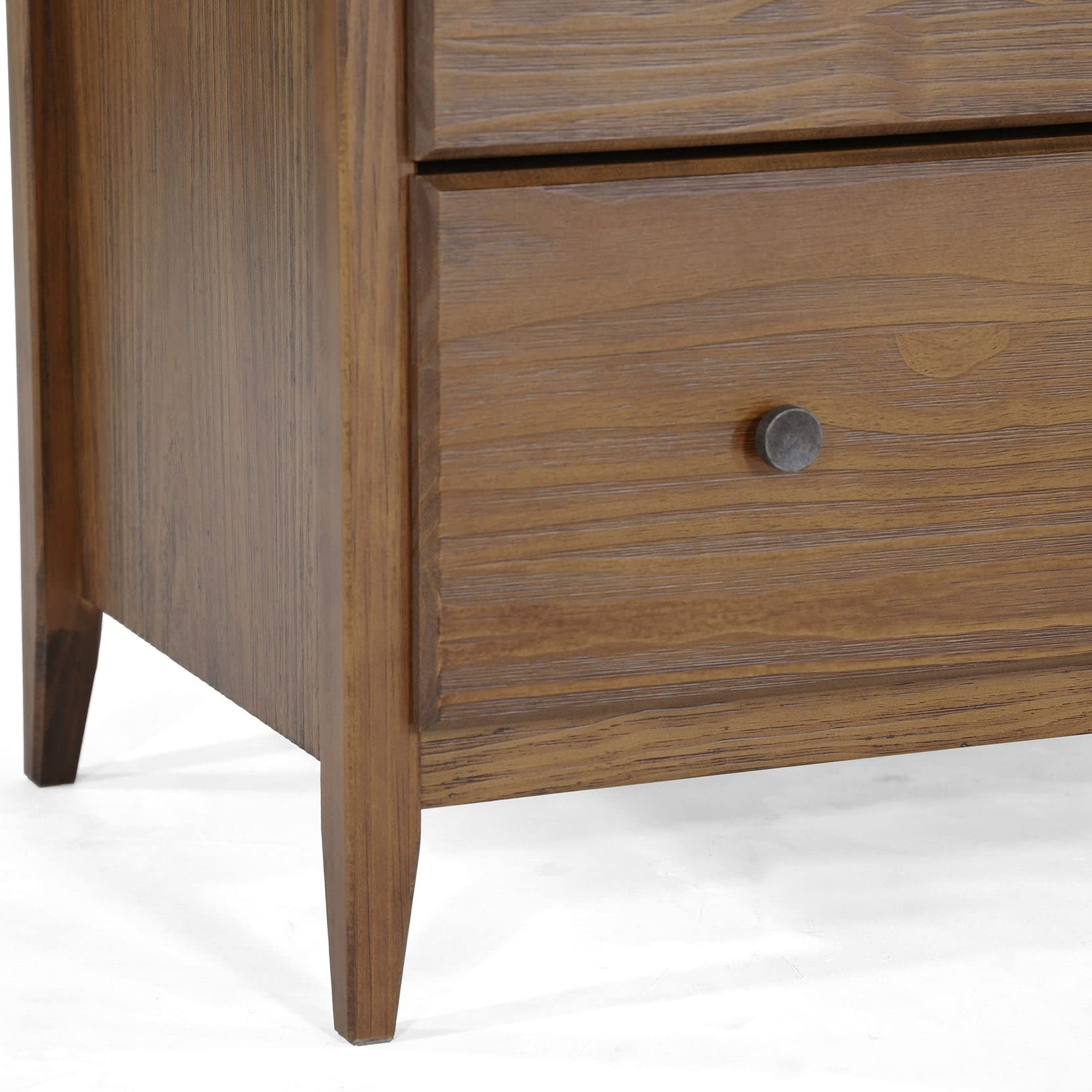 Grain Wood Furniture Greenport 3-Door Wardrobe in Brushed Walnut - Spacious Storage for Bedroom, Closet Organization & Home Decor