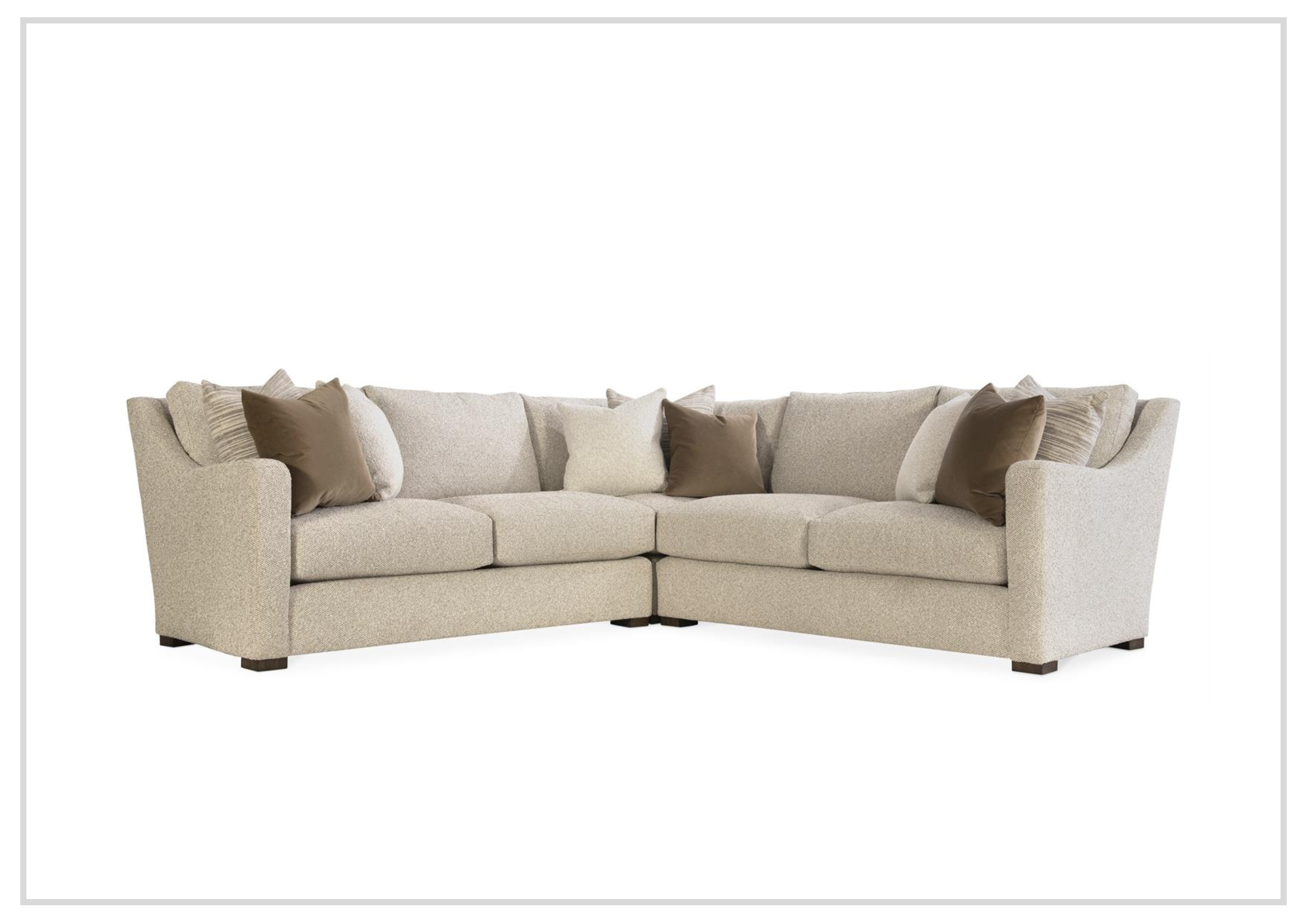 Bernhardt Ventura Beige Fabric Sectional Sofa - Modern Living Room Furniture for Comfortable Relaxation & Stylish Home Decor