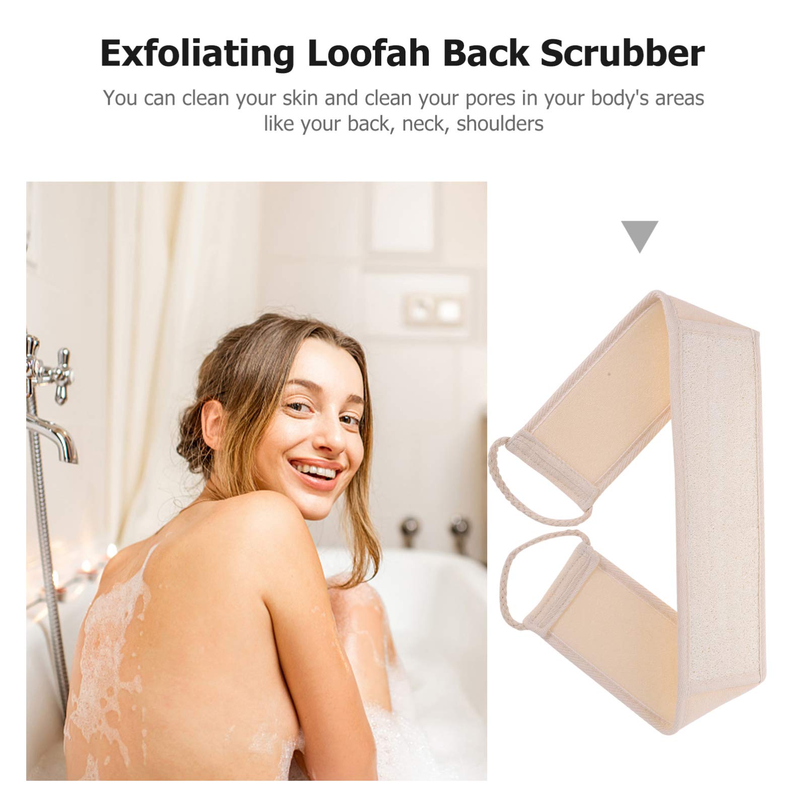 1pc Exfoliating Loofah Bath Towel - Natural Luffa Body Scrubber for Shower & Spa, Soft Wash Towel for Deep Cleansing & Skin Exfoliation - Perfect for Daily Shower, Back Scrub, and Spa Relaxation