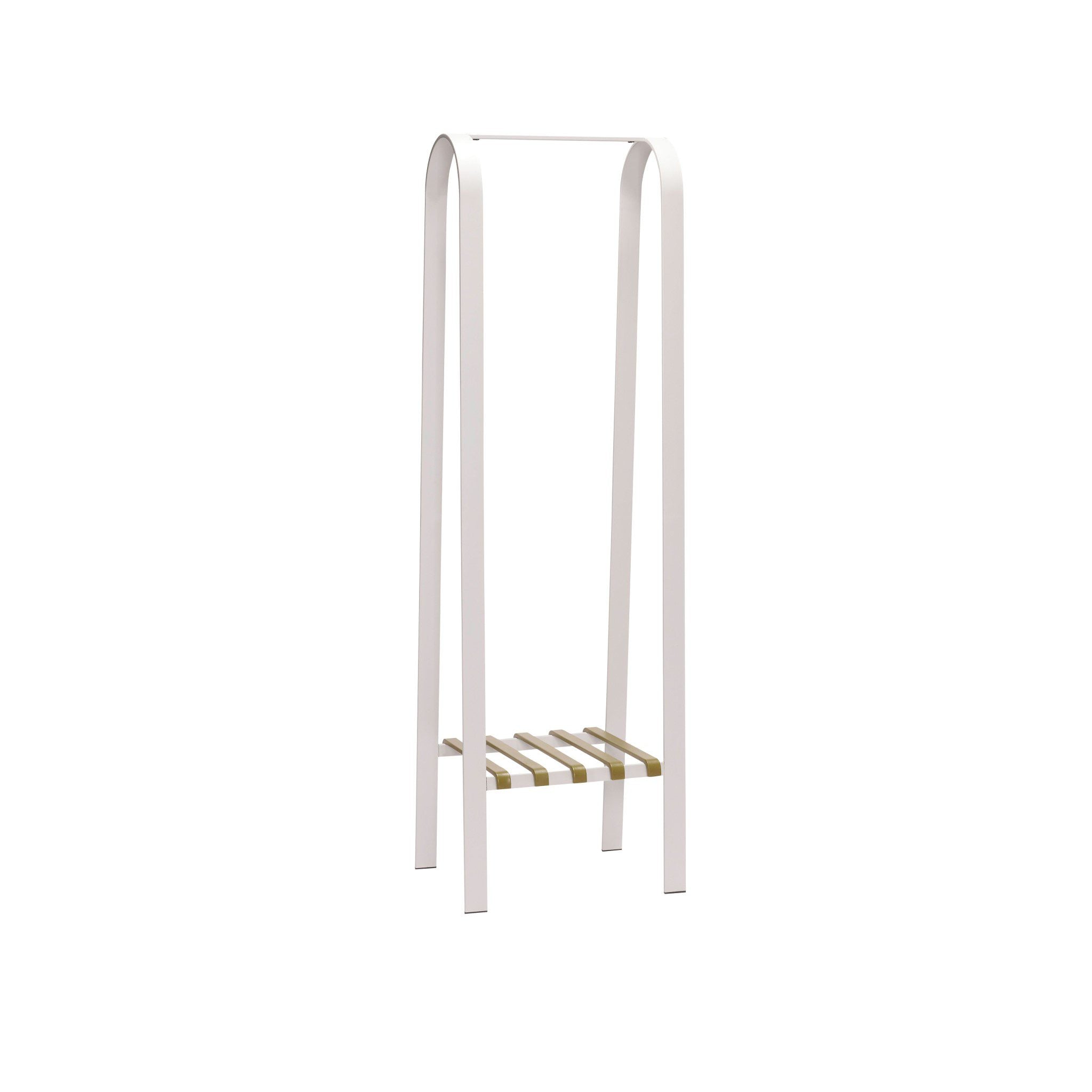 HÜBSCH Sempre Clothing Rack - Grey/Olive Garment Rack with Wheels, Heavy Duty Freestanding Clothes Organizer for Bedroom, Closet, Laundry Room or Retail Store Display