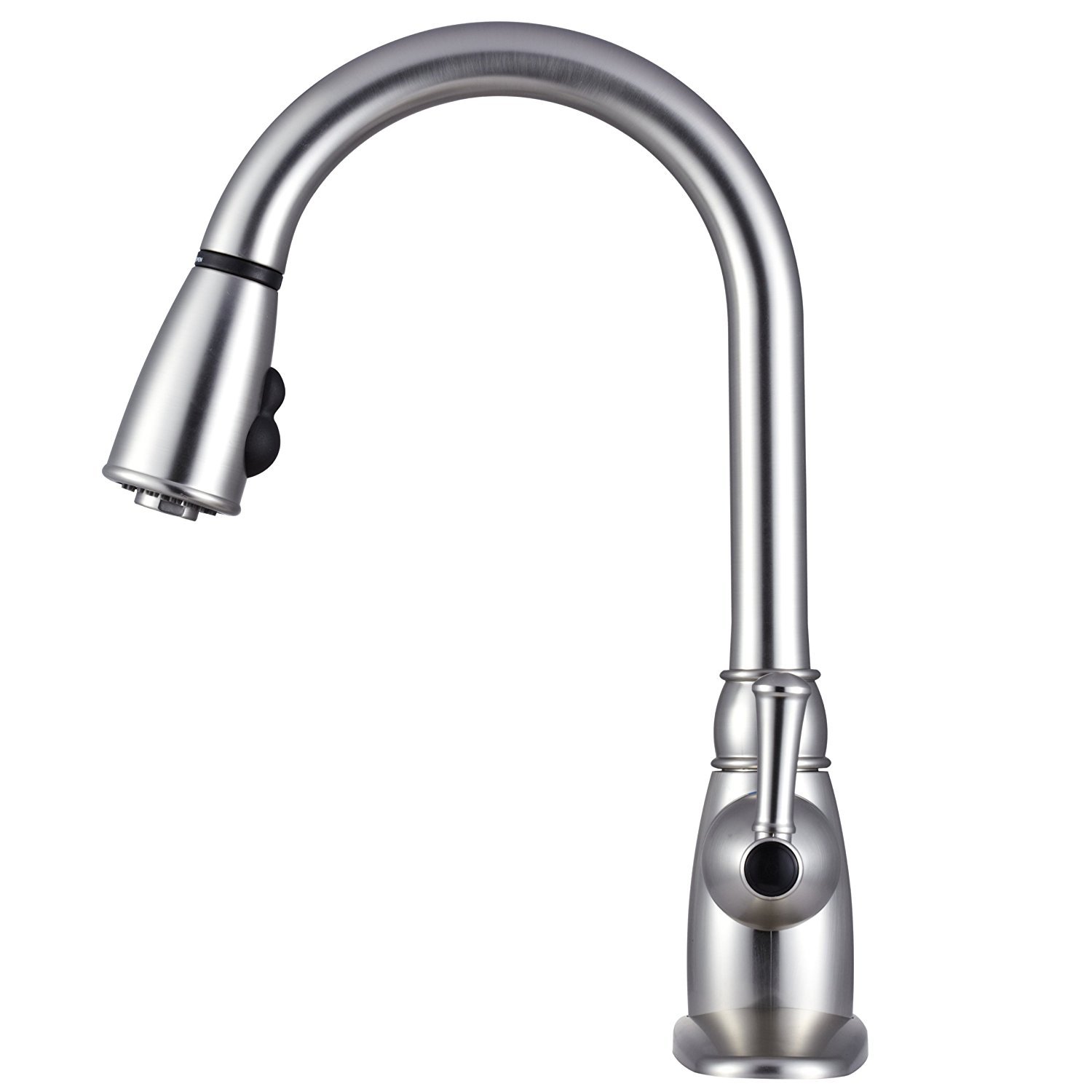 Dura Faucet DF-PK160-SN RV Non-Metallic Pull-Down Kitchen Sink Faucet in Brushed Satin Nickel - Perfect for RV, Camper, Tiny House & Small Kitchen Installations