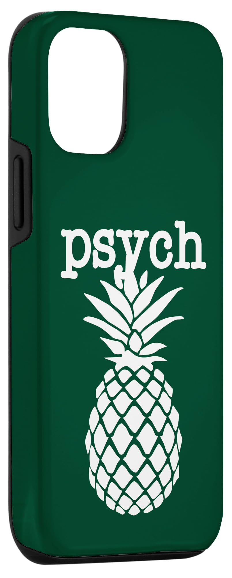 iPhone 12/12 Pro Case - Dark Green Pineapple Graphic Design | Funny Protective Cover for iPhone 12/12 Pro | Perfect for Summer, Beach & Tropical Vibes