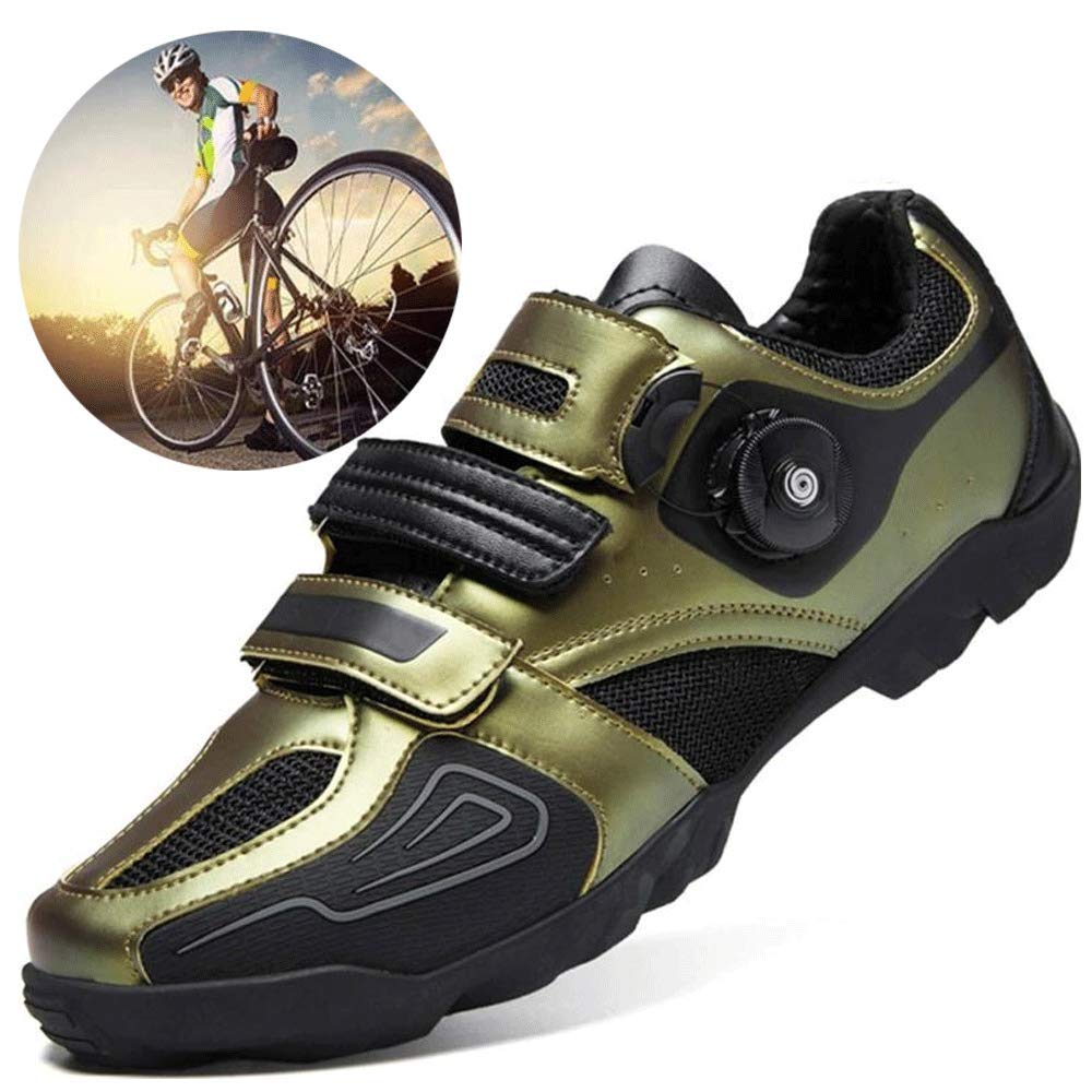 FACAI Men's Lightweight Mountain Bike Shoes - Durable & Wear-Resistant Cycling Footwear for Road & Trail Riding | Green-9UK Narrow | Perfect for Commuting, Training & Outdoor Adventures