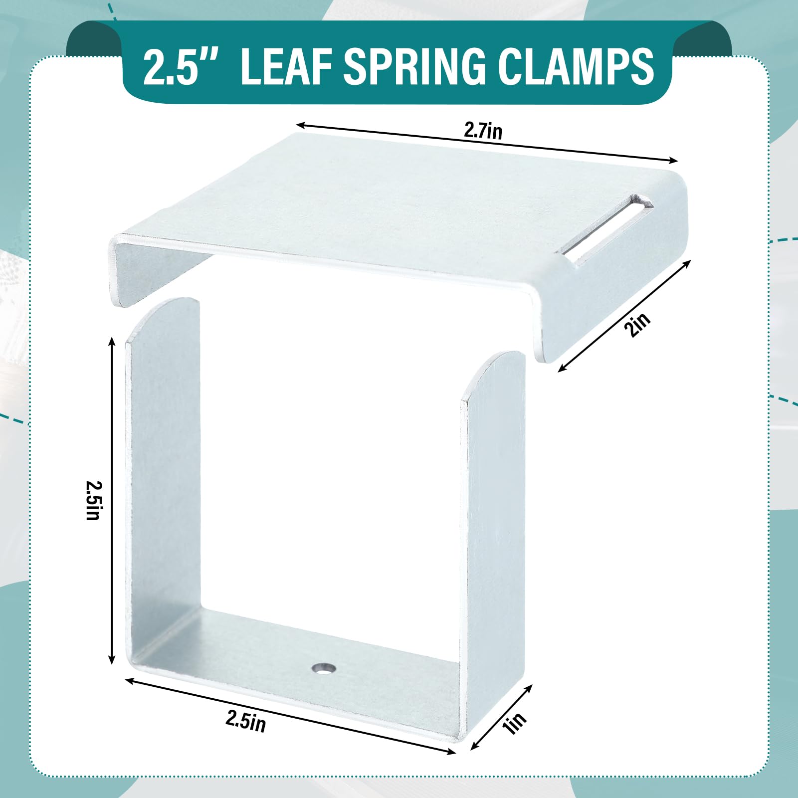 4 Pcs Leaf Spring Clamp Kit for 2.5