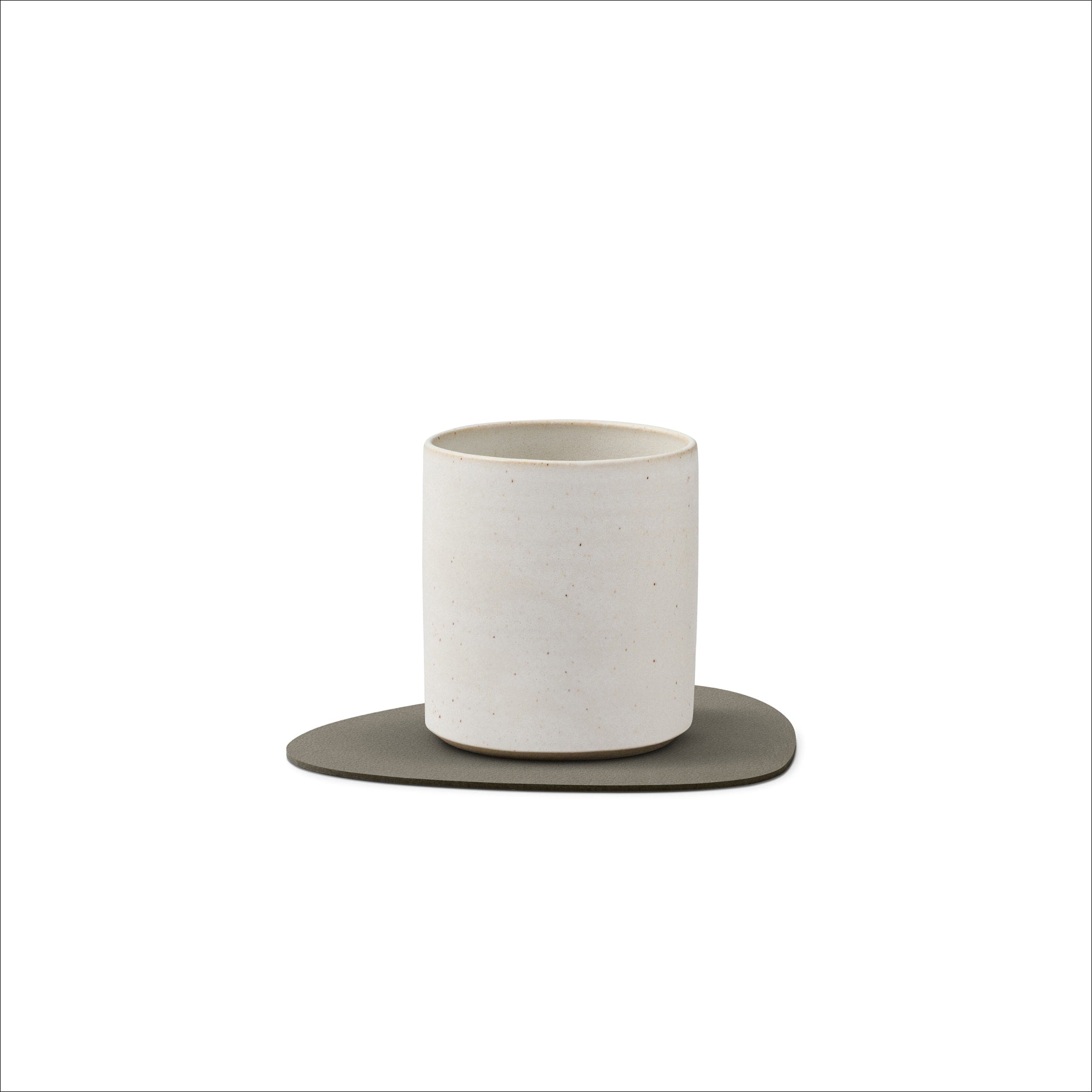 LIND DNA Nupo Curve Coaster Set of 4 - Non-Slip, Durable Flint Grey Drink Coasters for Coffee Table, Bar, Dining & Office Use