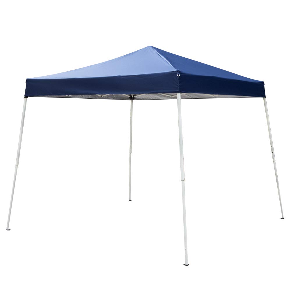 8x8ft Portable Pop Up Gazebo Tent (2.4x2.4m) - Waterproof Instant Canopy with 3 Height Adjustments & Carry Bag - Blue Outdoor Shelter for Beach, Camping, Backyard, Picnics - Perfect for Sun Protection, Rain Cover, Parties, Weddings & Outdoor Events - Ideal for Family Gatherings, BBQ, Tailgating and Farmers Markets