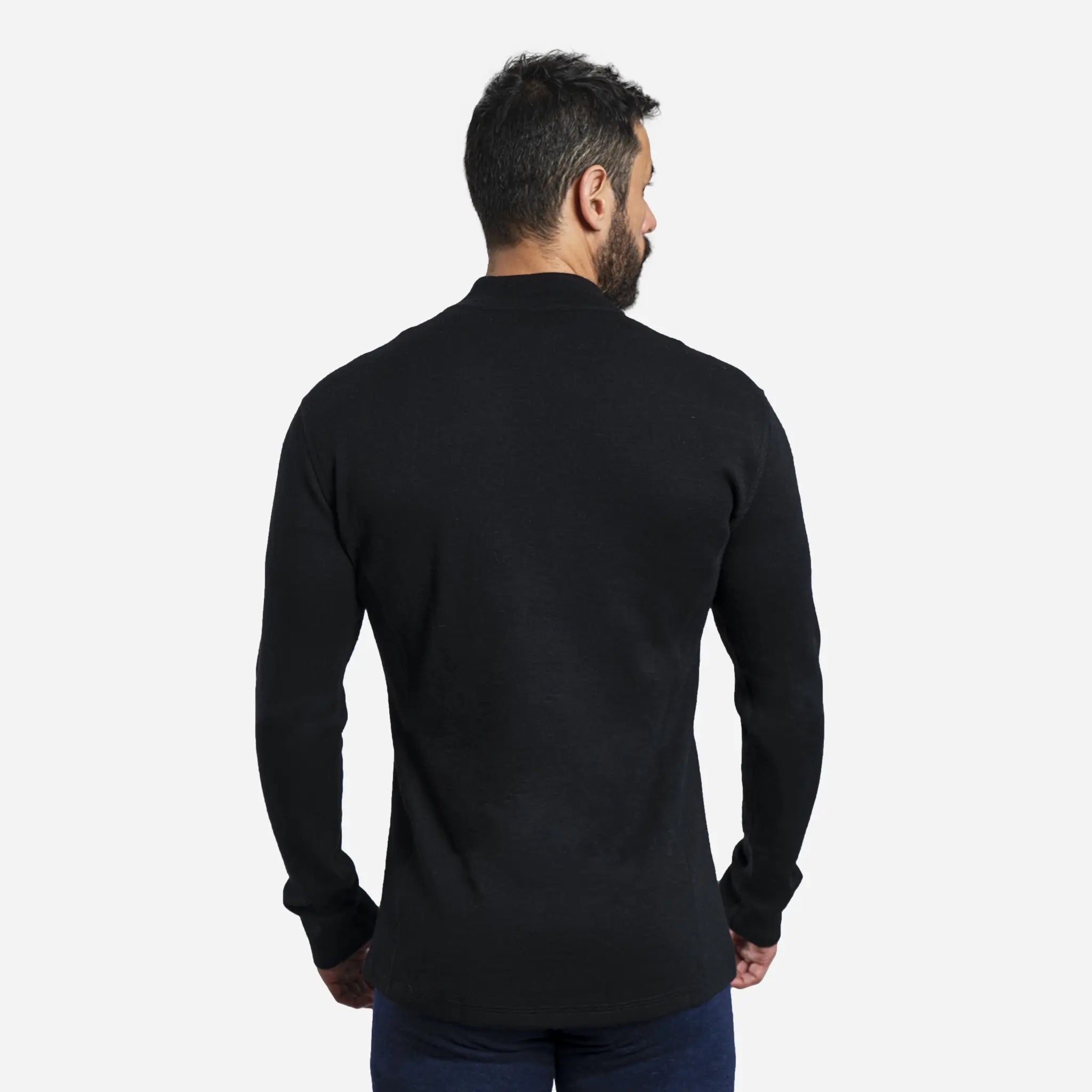 Men's Alpaca Wool Base Layer - 300 Lightweight Half Zip Thermal Shirt for Hiking, Skiing & Winter Outdoor Activities