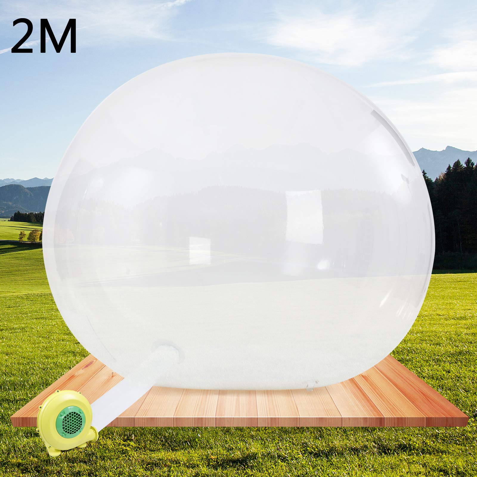 Inflatable Bubble Tent - Transparent Dome with Quiet Air Blower for Indoor/Outdoor Use | Perfect for Backyard Camping, Stargazing, Festivals & Advertising Events | Family-Friendly Portable Igloo Shelter