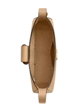 Coach Eliza Leather Shoulder Bag with Leather-Covered Closure - Perfect for Work, Travel & Everyday Use