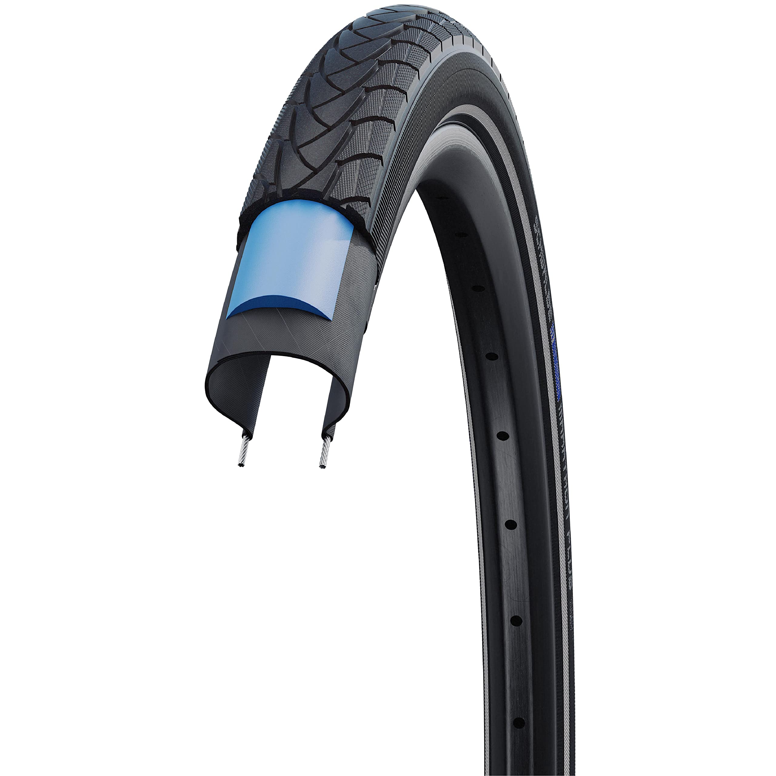 Marathon Plus 700x32C Bicycle Tire with SmartGuard Reflective Technology - Durable Road Bike Tires for Commuting, Touring & Urban Cycling
