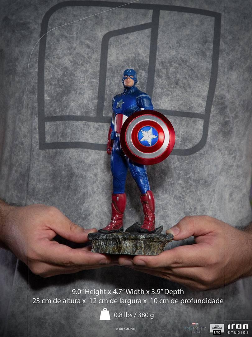 Iron Studios The Infinity Saga: Battle of NY Captain America BDS Art Scale 1/10 Statue - Marvel Avengers Collectible Figure for Display & Home Decor