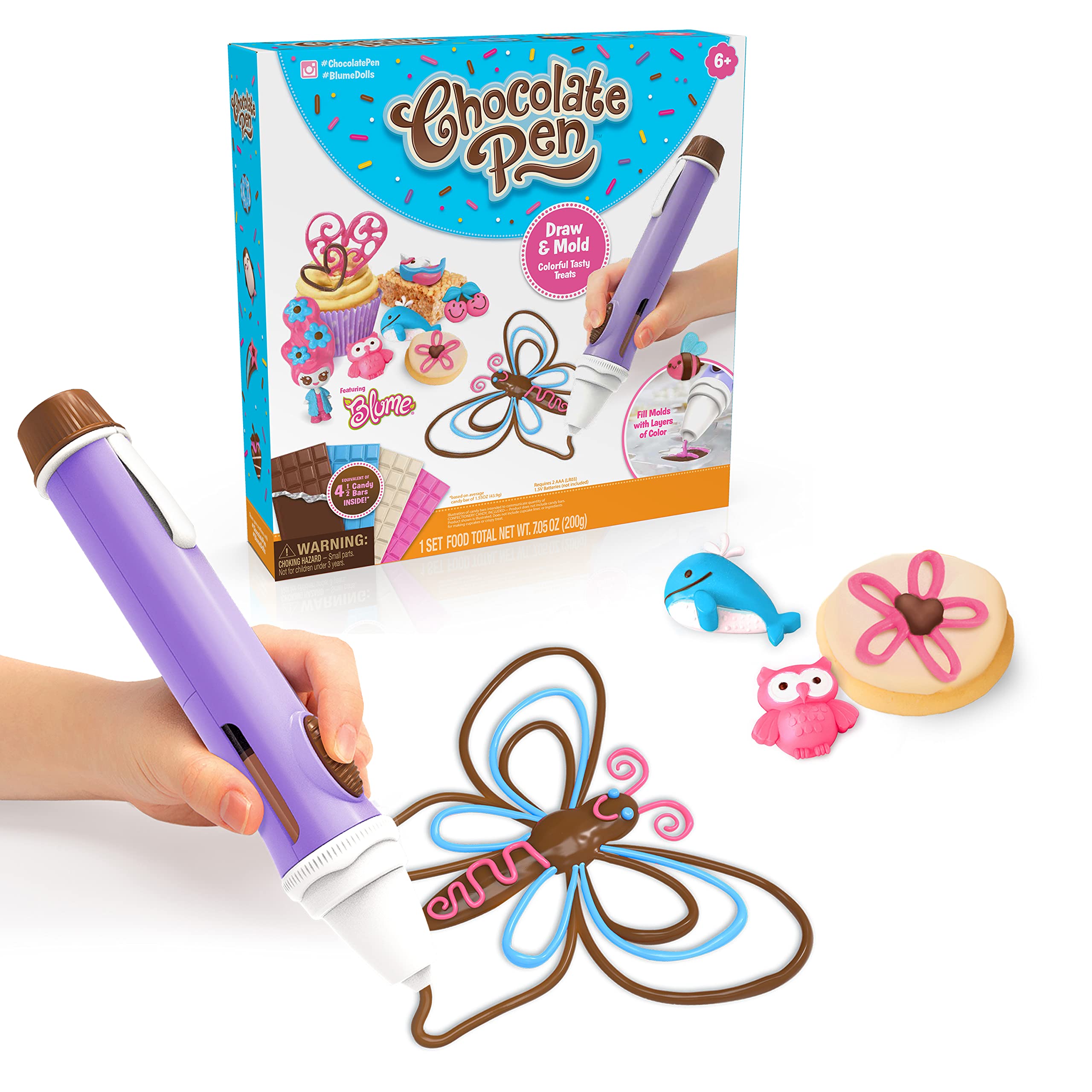 Chocolate Pen Set with 4 Candy Bars - Kids Baking & Crafting Kit for DIY Chocolate Drawing & Dessert Decorating | Perfect for Birthday Parties, Baking Classes & Family Fun Activities
