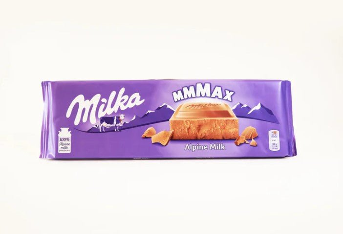 Milka Alpine Milk Chocolate Bar - 300g (10.58 oz) | Creamy Swiss Chocolate for Baking, Gifts & Snacking | Imported from Europe