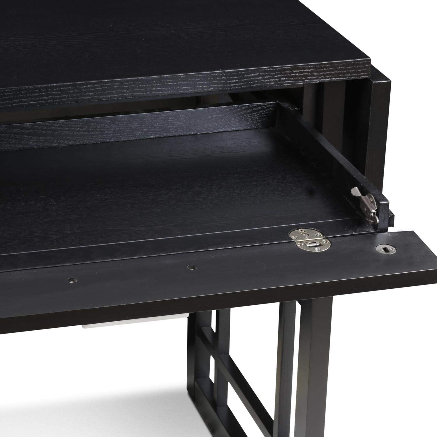 Mission Drop Leaf Computer Desk - 32-Inch Solid Wood Folding Writing Desk for Small Spaces | Compact Home Office Desk by Leick Home (Model 82420) | Perfect for Apartments, Dorms & Workspaces