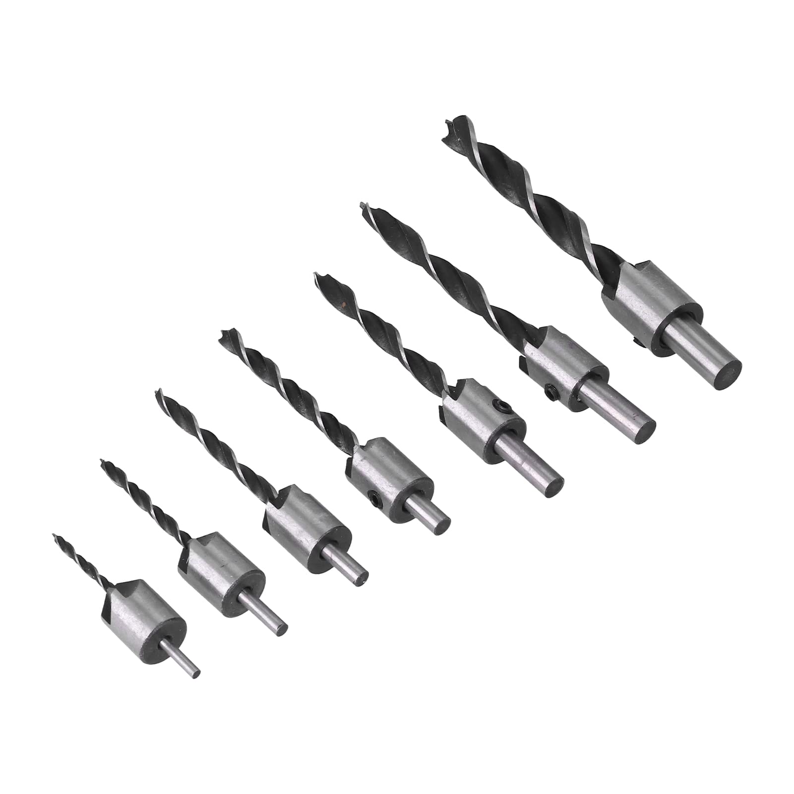 High-Speed Steel Countersunk Drill Bit Set - Wear-Resistant 3-Point Wood Drill Bits for Hand Drills | Perfect for Woodworking, Cabinetry & DIY Projects