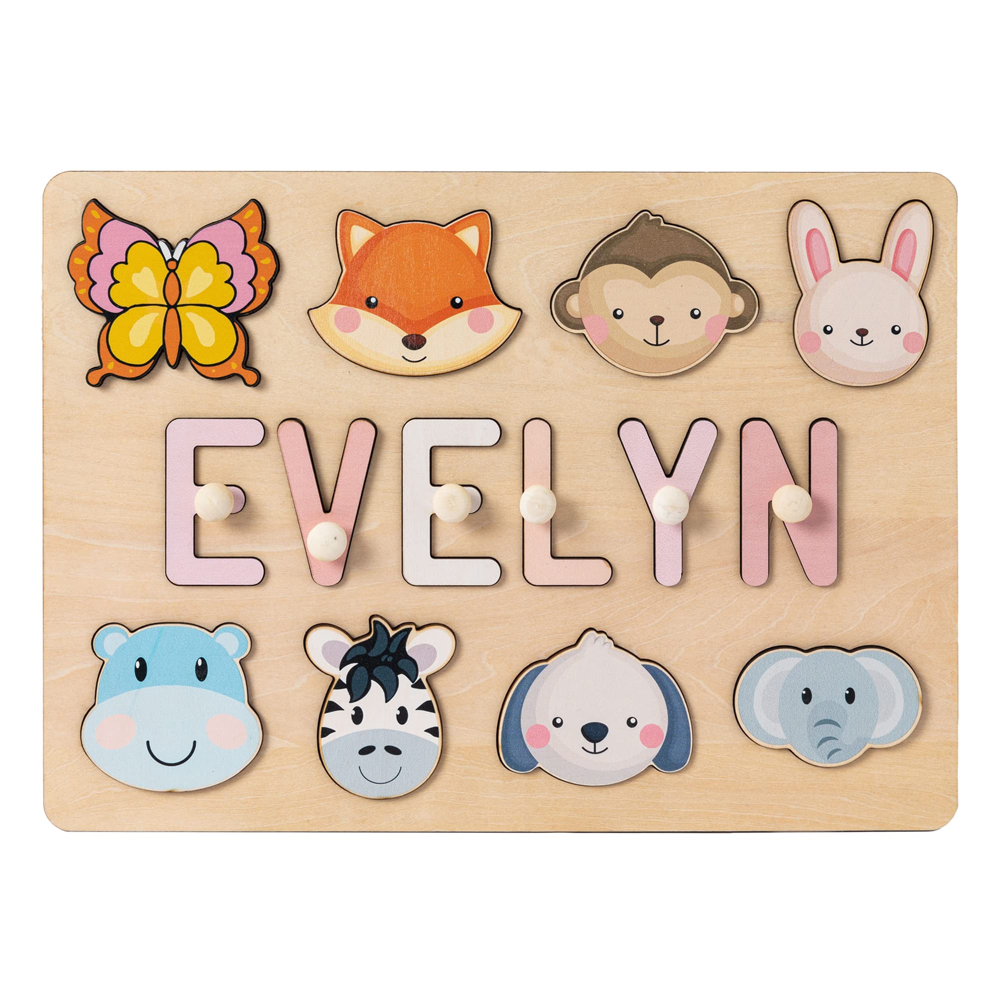 Personalized Wooden Name Puzzle for Kids - Easter Basket Stuffers & Baby Gifts for 1 Year Old Boys & Girls | Custom Montessori Learning Toy with Gift Wrapping | Perfect for Birthday, Baby Shower & Early Childhood Education