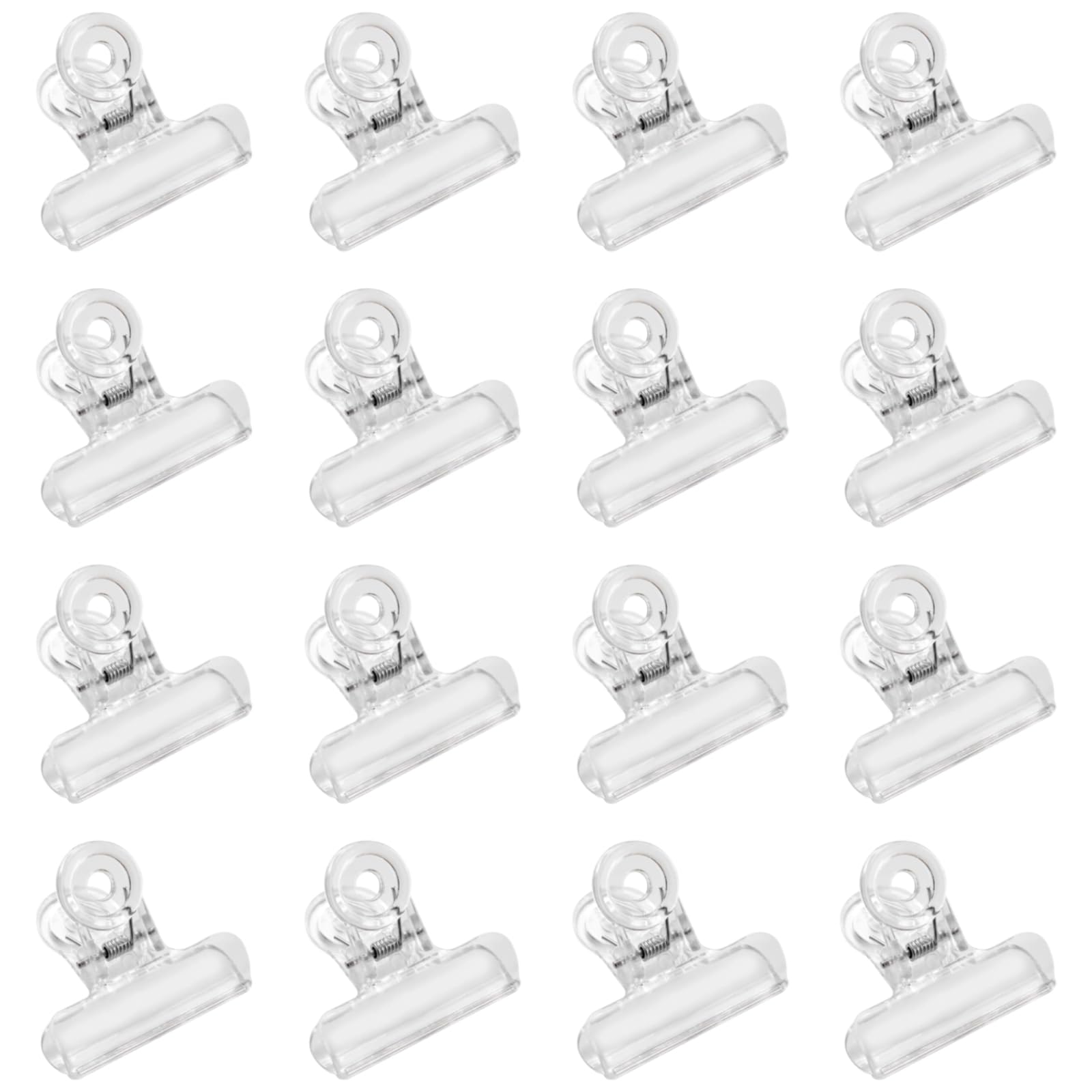 24-Pack Clear Plastic Bulldog Clips - Heavy Duty Utility Clips for Paper, Documents & Office Supplies - Perfect for Home, Office & School Organization - Multi-Purpose Hinged Clips for Files, Artwork & DIY Projects