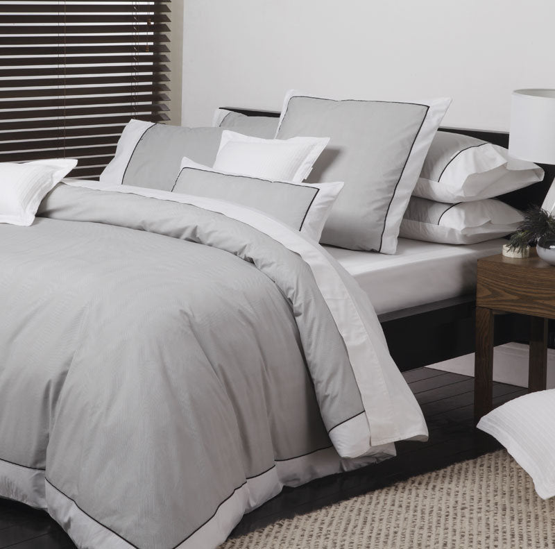 Essex Pewter Quilt Cover Set King Size - Luxury Bedding for Master Bedroom | Perfect for Home Decor, Hotel Style Bedroom Upgrade & Cozy Sleep