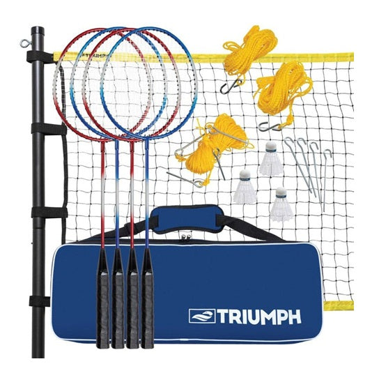 All Pro Competition Badminton Set - Professional Grade Badminton Racket, Shuttlecocks & Net for Tournament Play - Perfect for Backyard Games, Gym Class & Competitive Matches