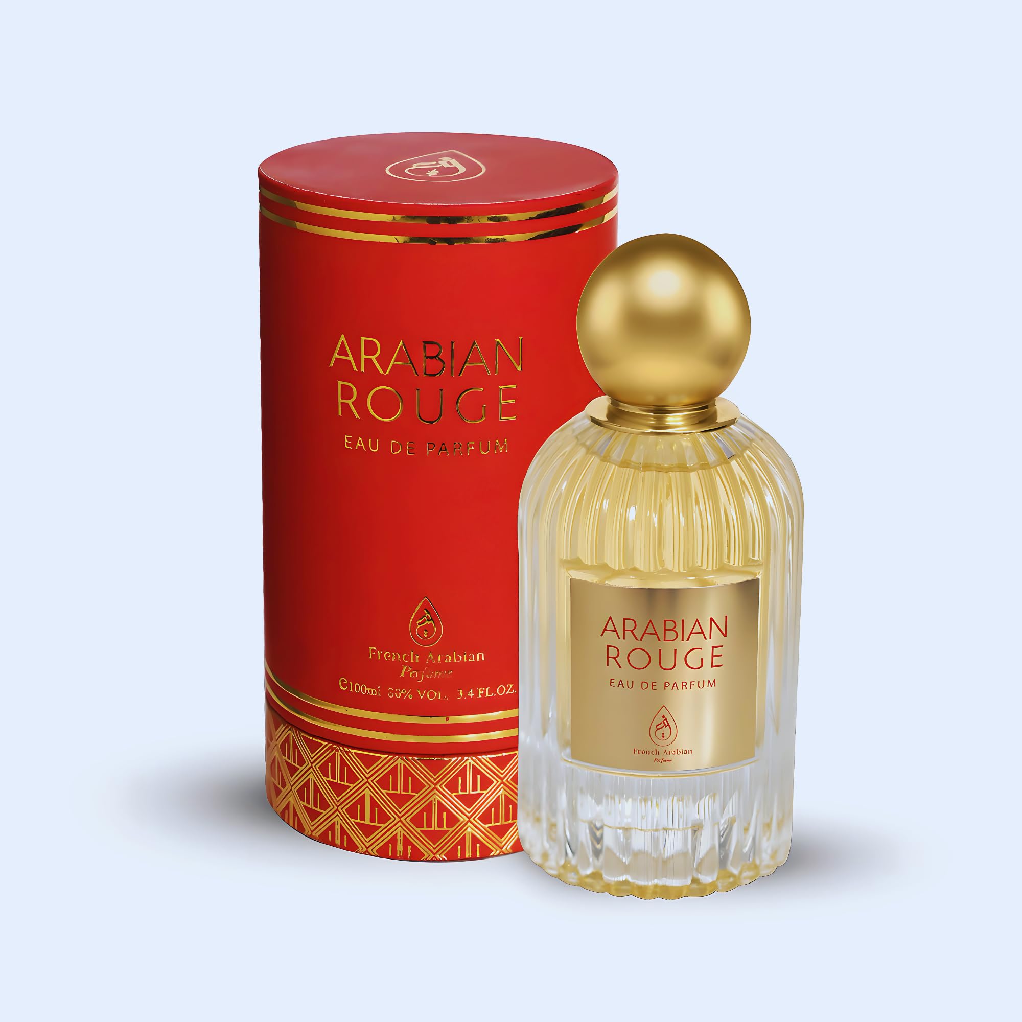 Arabian Rouge 100ml Eau de Parfum - Unisex Luxury Fragrance Spray with Violet, Laotian Oud, Bulgarian Rose & Turkish Rose | Amber Vanilla Scent for Men & Women | Long-Lasting Perfume for Date Night, Office & Special Occasions